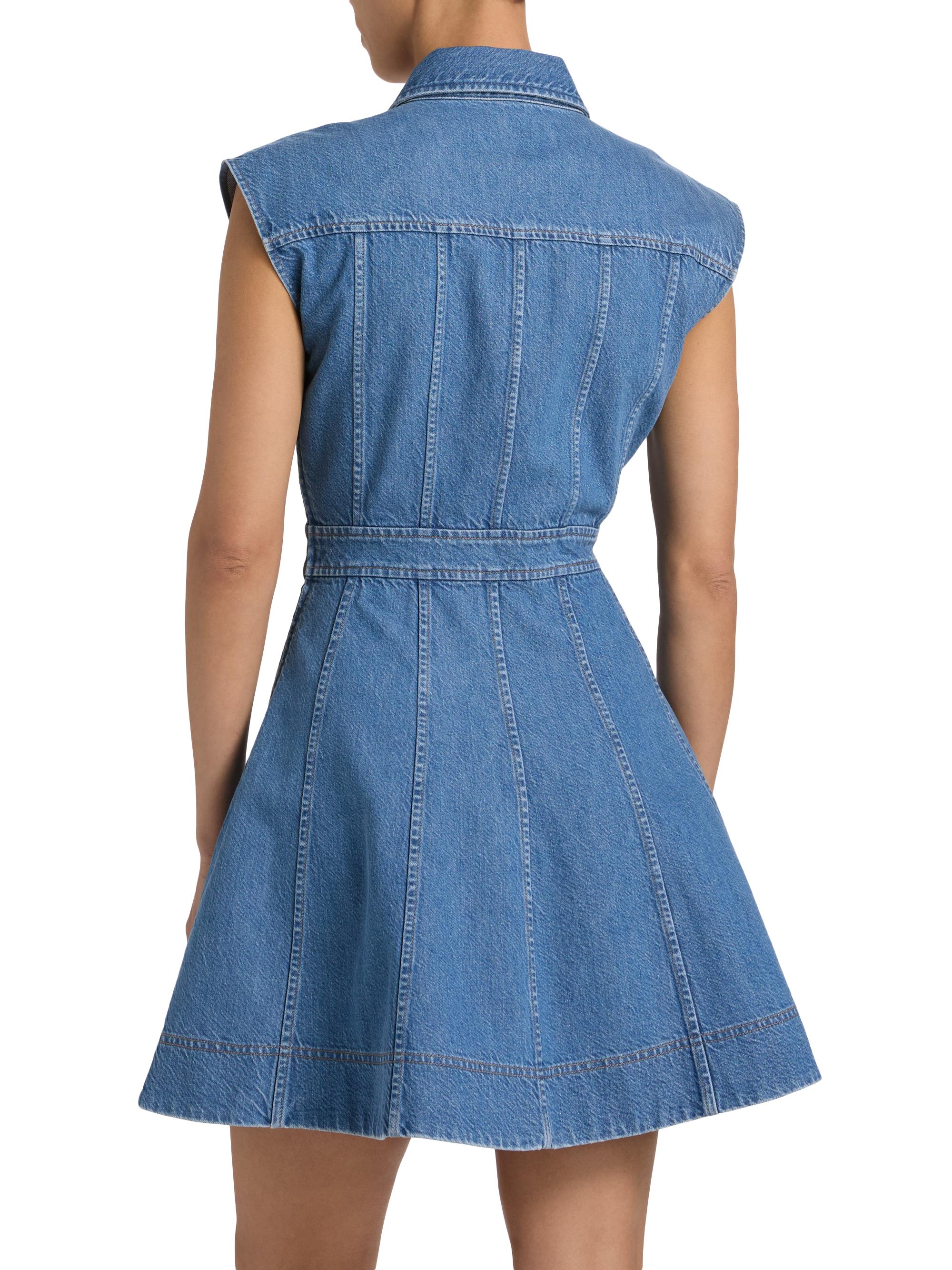 hailey denim mini dress Hailey Denim Mini Dress - White Denim