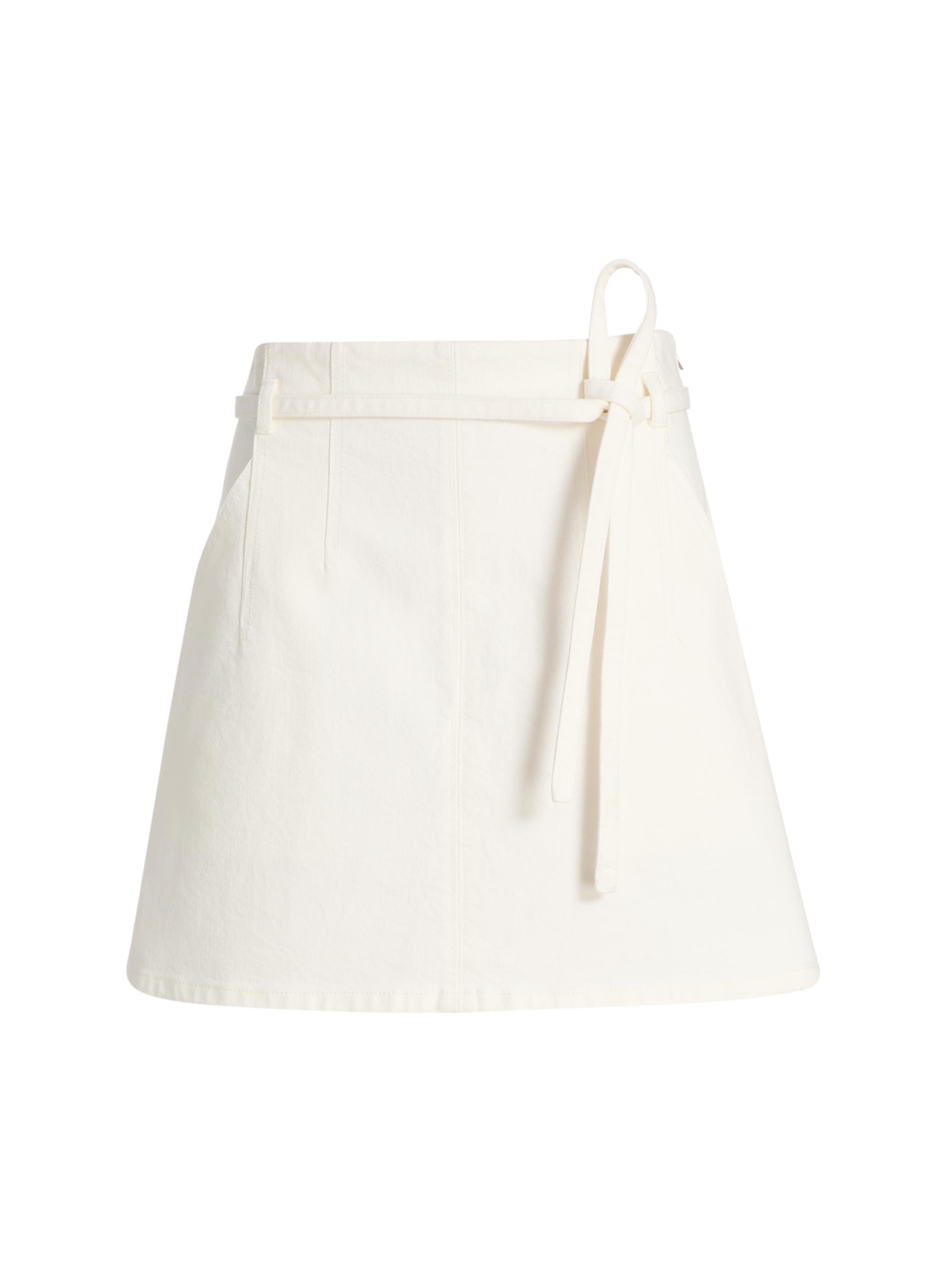 Tanya Taylor Women's Annika Denim Miniskirt - Chalk