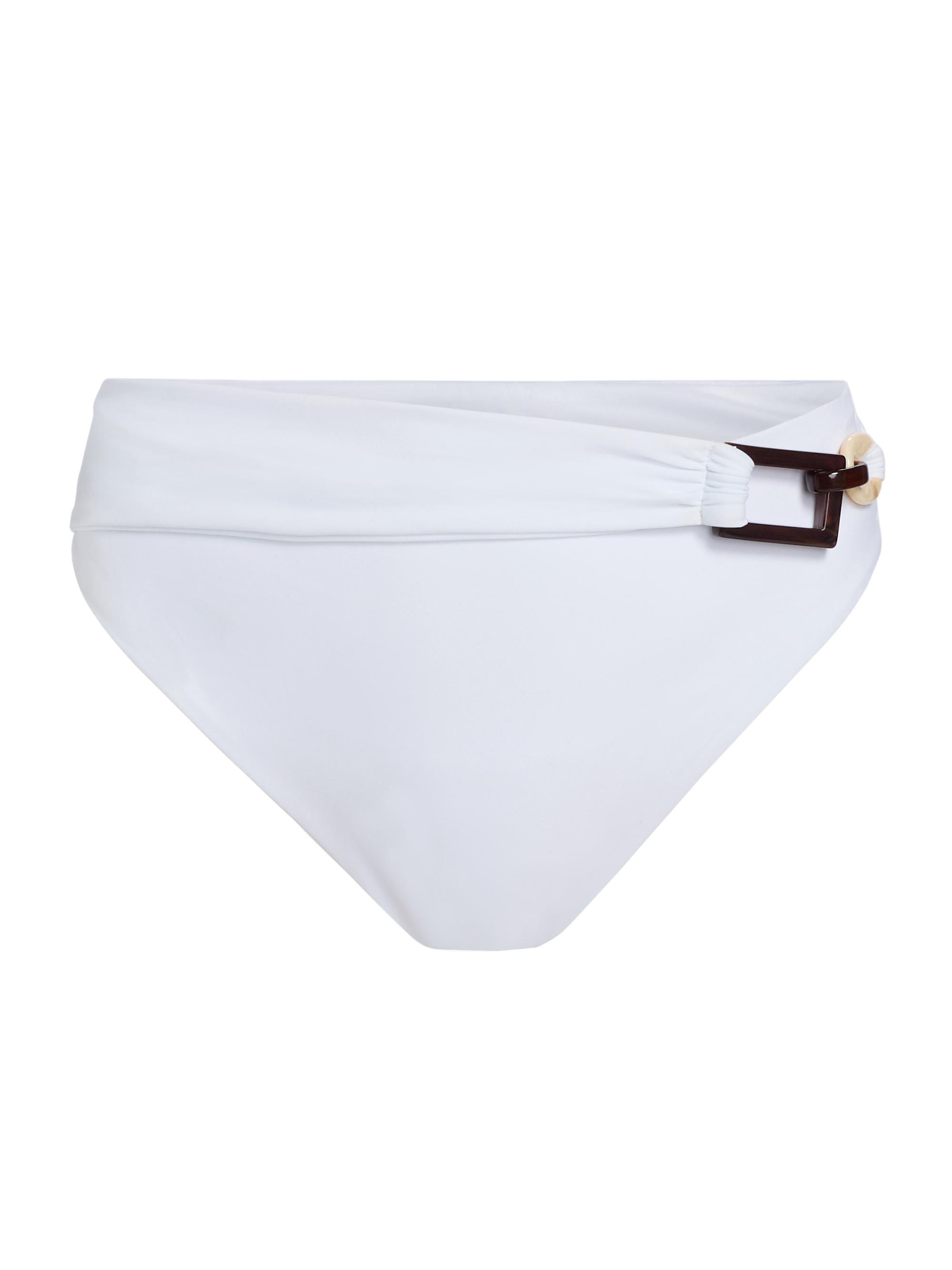 Ramy Brook Women's Maxine Buckle-Detail Bikini Bottom - White
