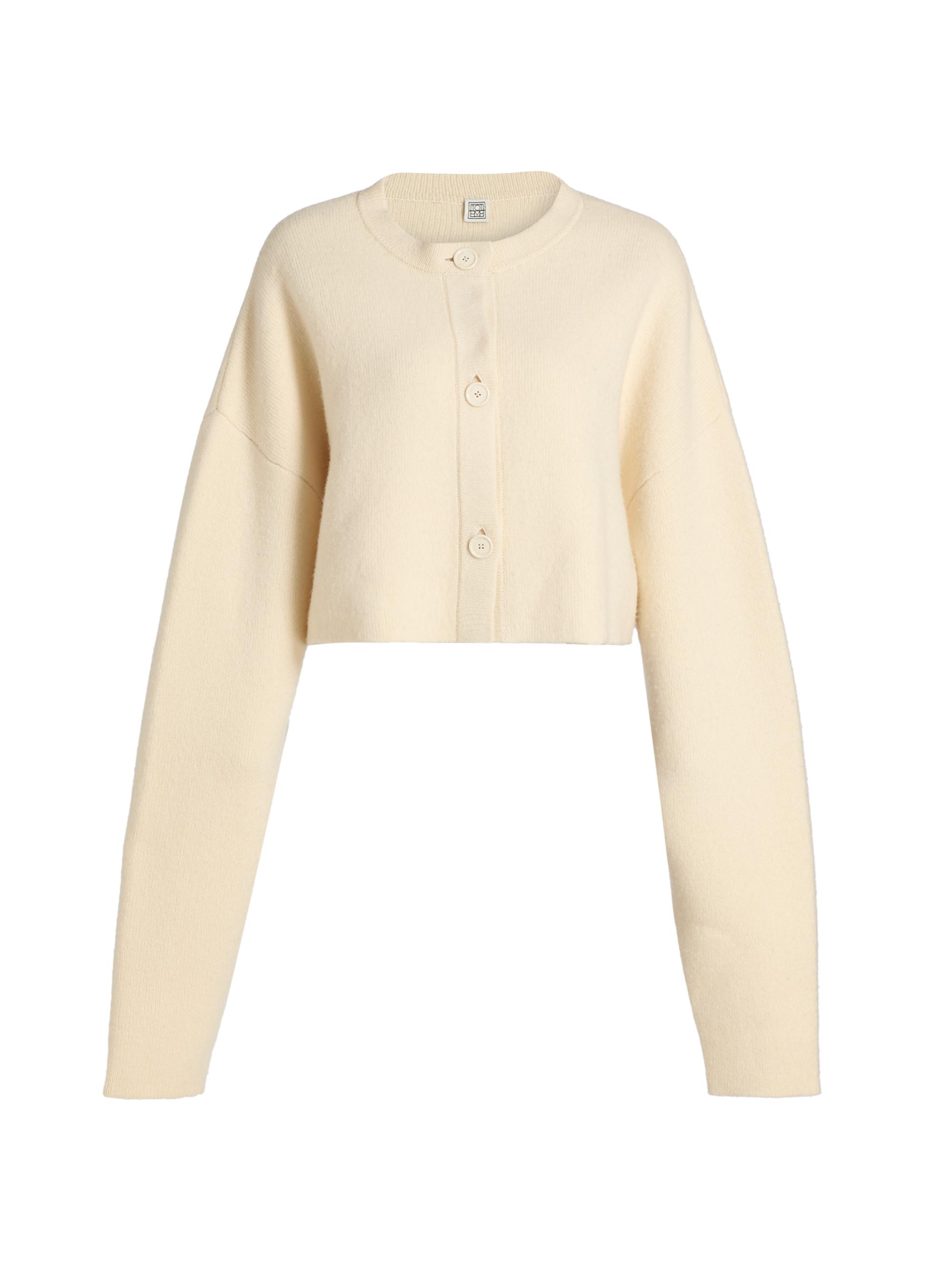 Cropped Wool Oversized Cardigan