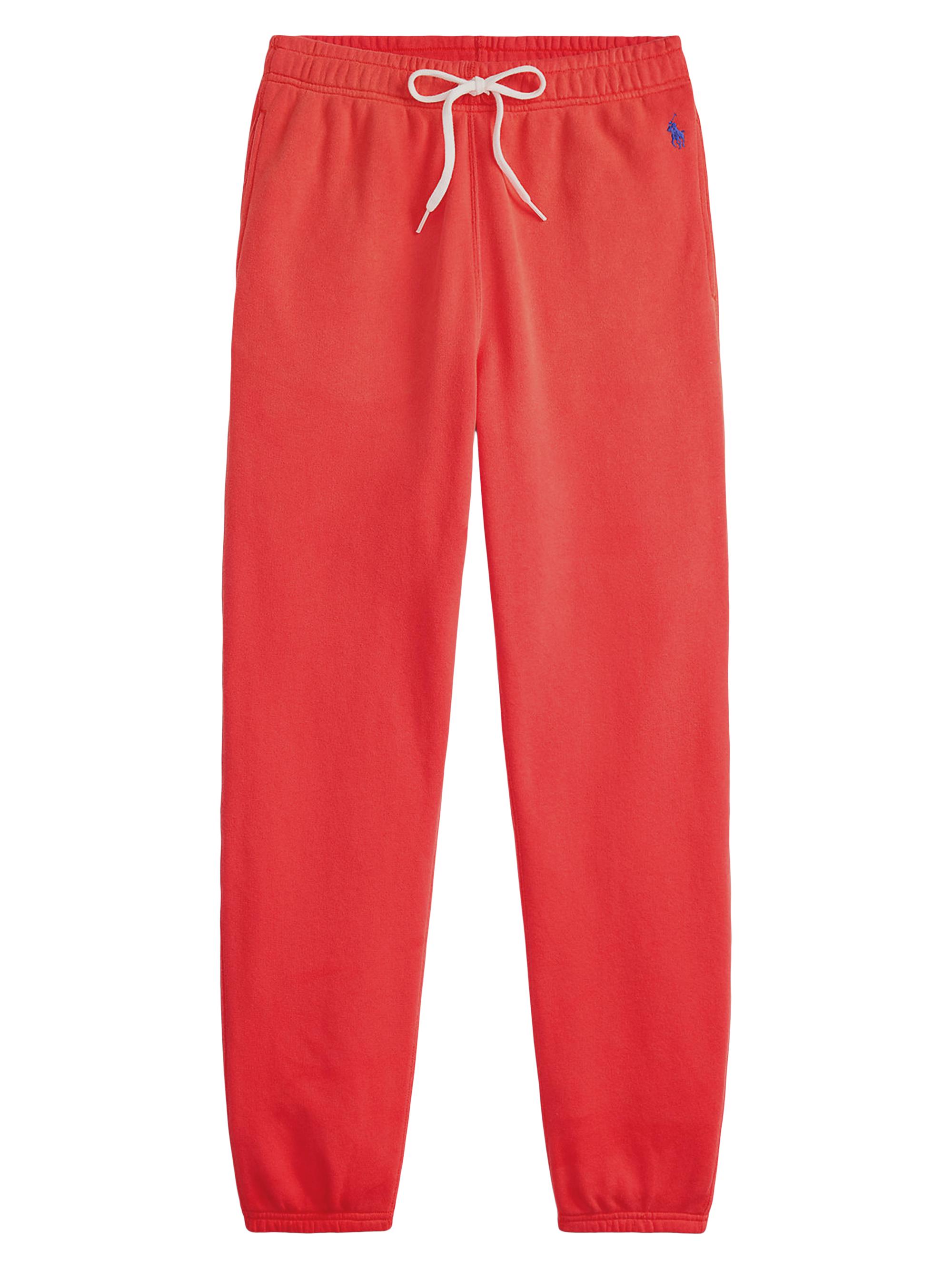 Polo Ralph Lauren Women's Cotton-Blend Fleece Tapered-Leg Sweatpants - Bright Hibiscus