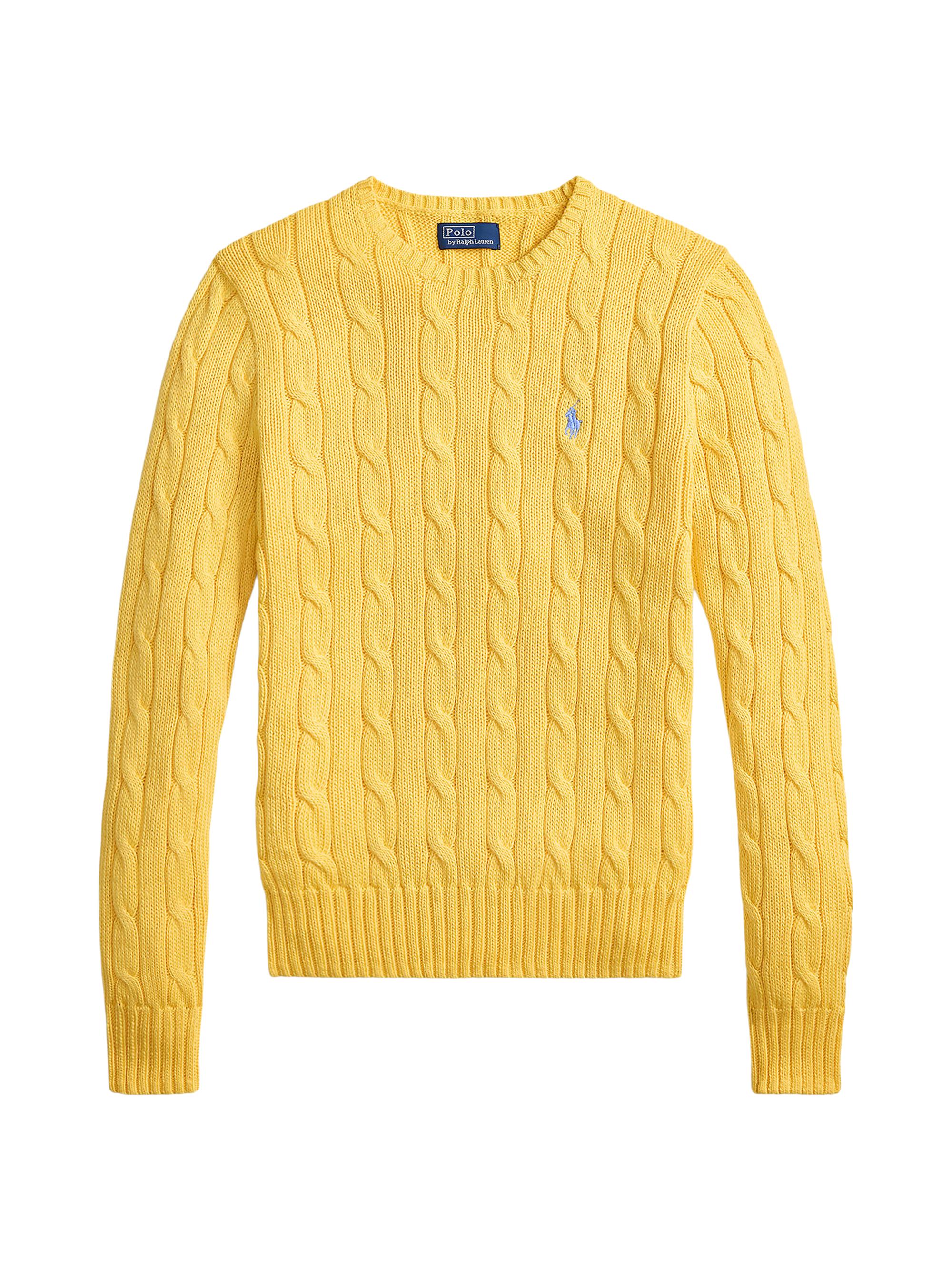 Polo Ralph Lauren Women's Cable-Knit Cotton Sweater - Beach Yellow