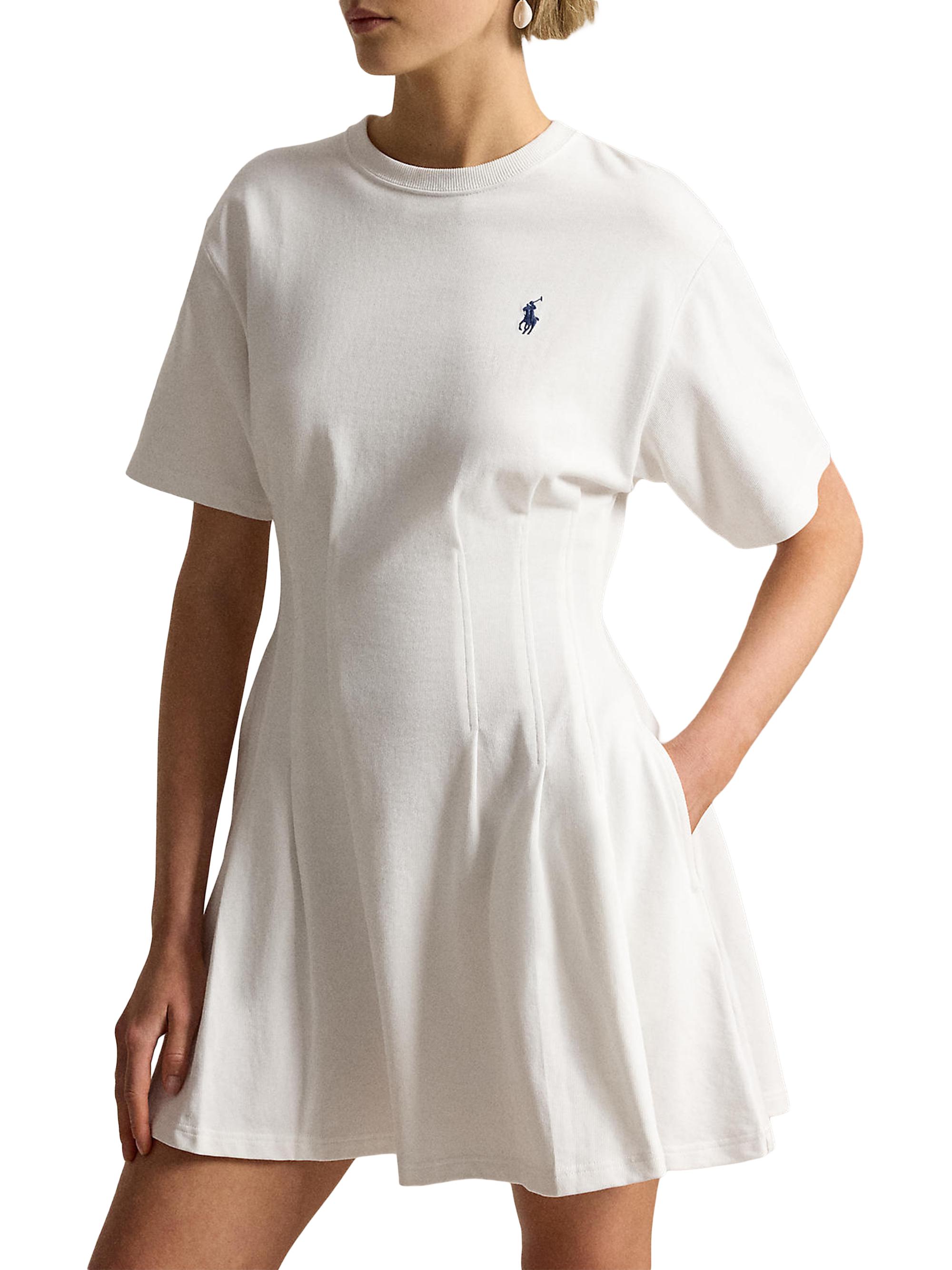 Polo Ralph Lauren Cotton Jersey Pleated Mini T-Shirt Dress | Saks Fifth  Avenue