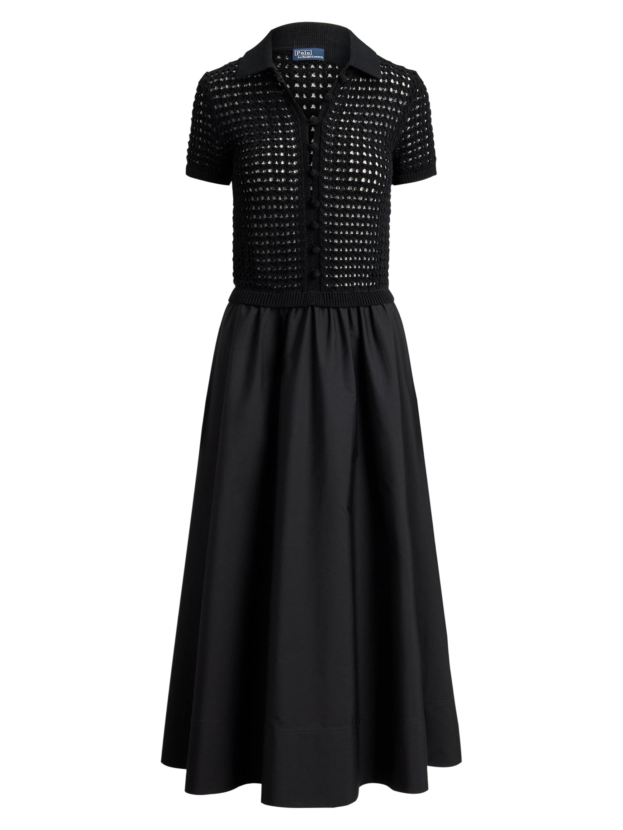 Polo Ralph Lauren Women's Knit Cotton A-Line Maxi Dress - Polo Black