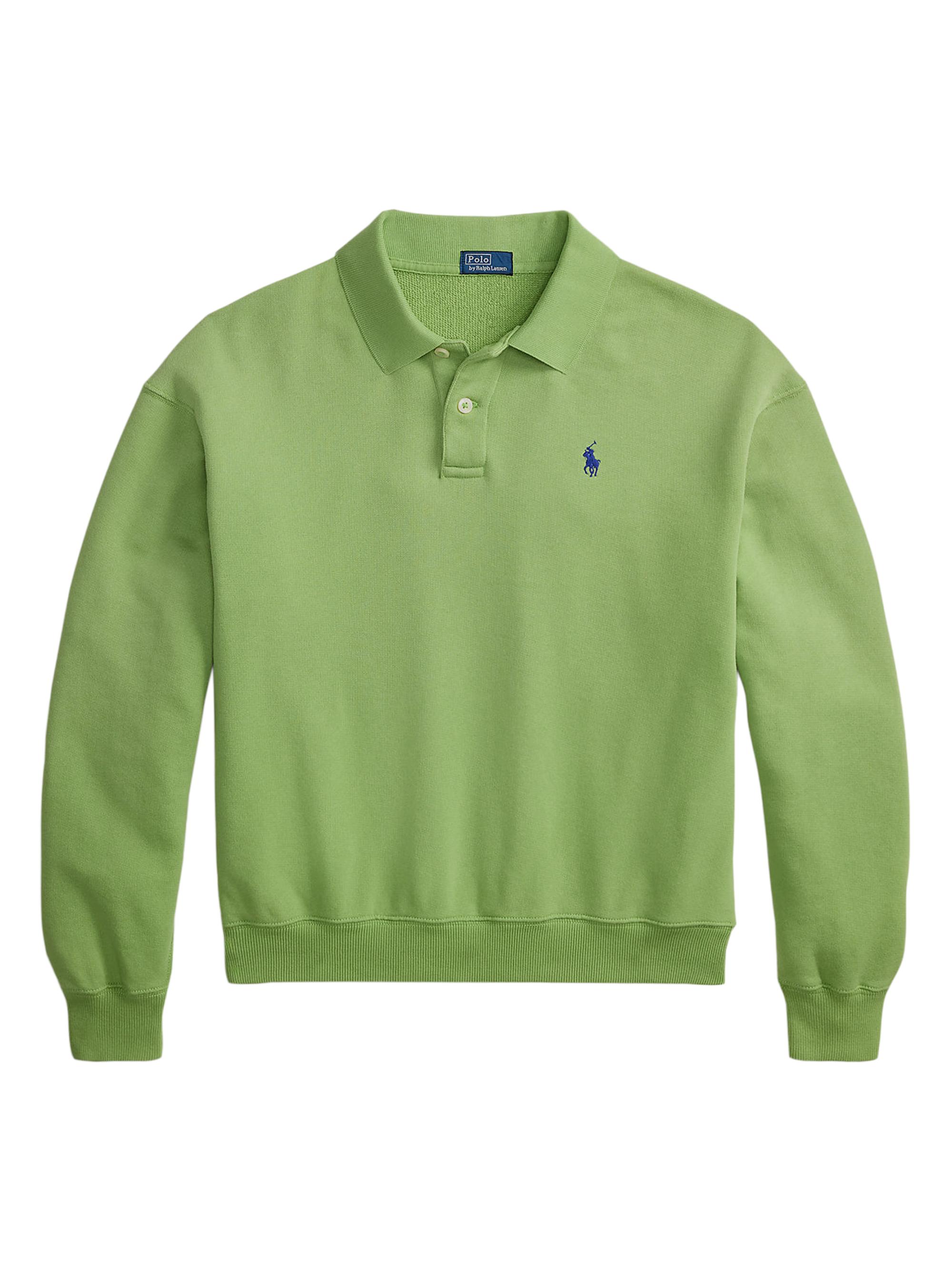 Polo Ralph Lauren Women's Cotton-Blend Fleece Polo Shirt - Parakeet Green