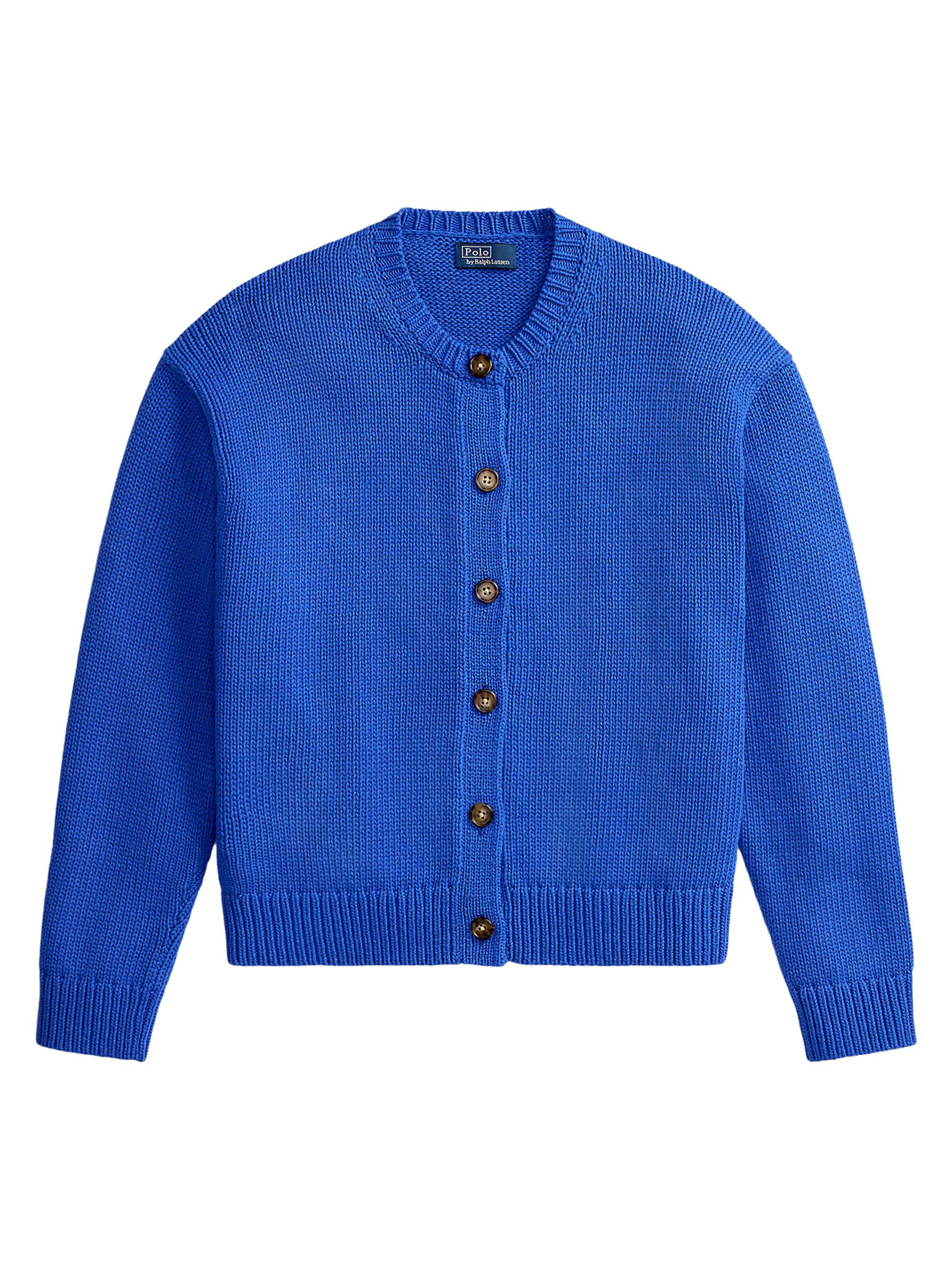 Polo Ralph Lauren Women's Knit Linen-Blend Cardigan - Gala Blue