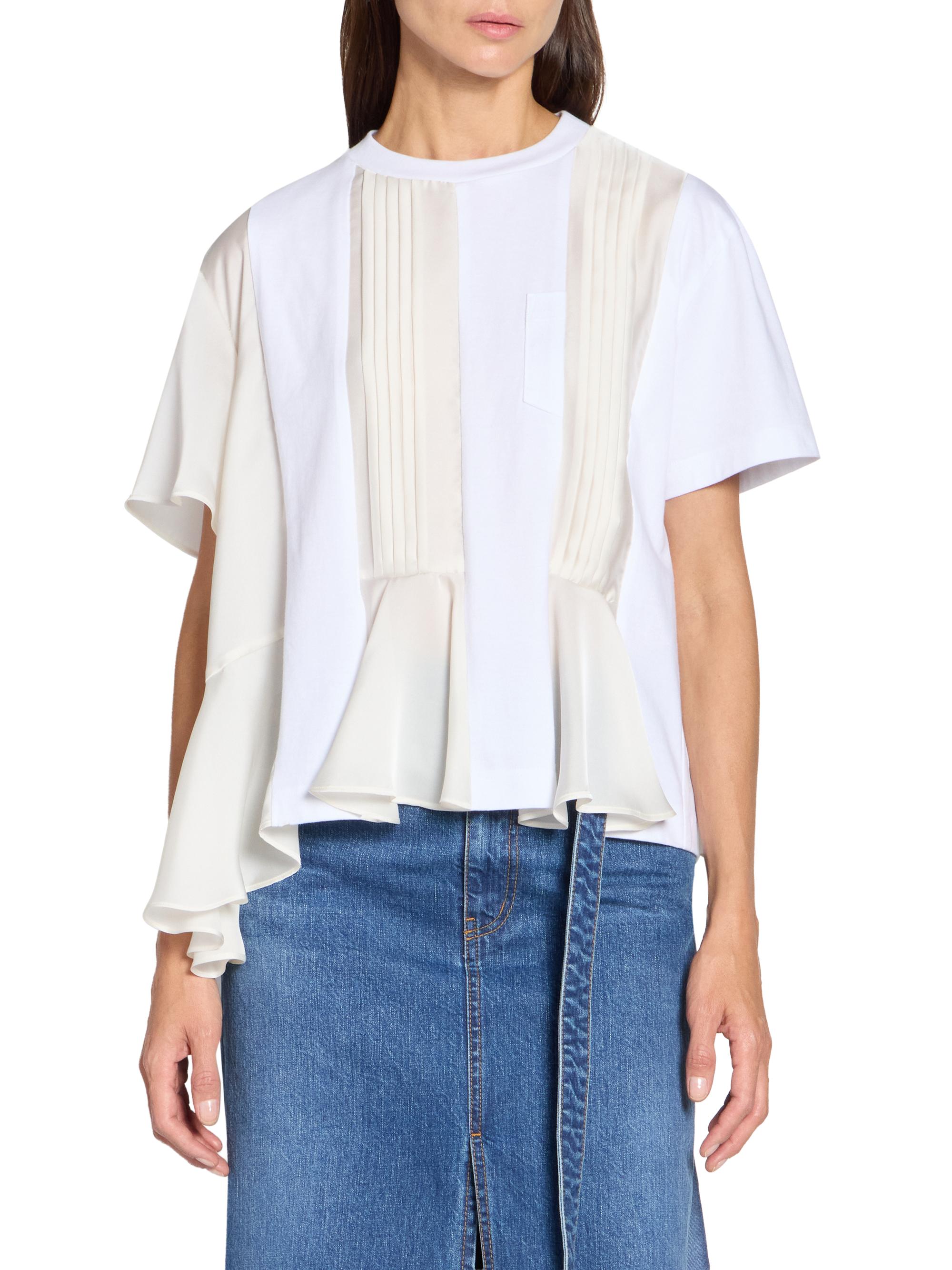 sacai Satin Cotton Jersey T-Shirt | Saks Fifth Avenue