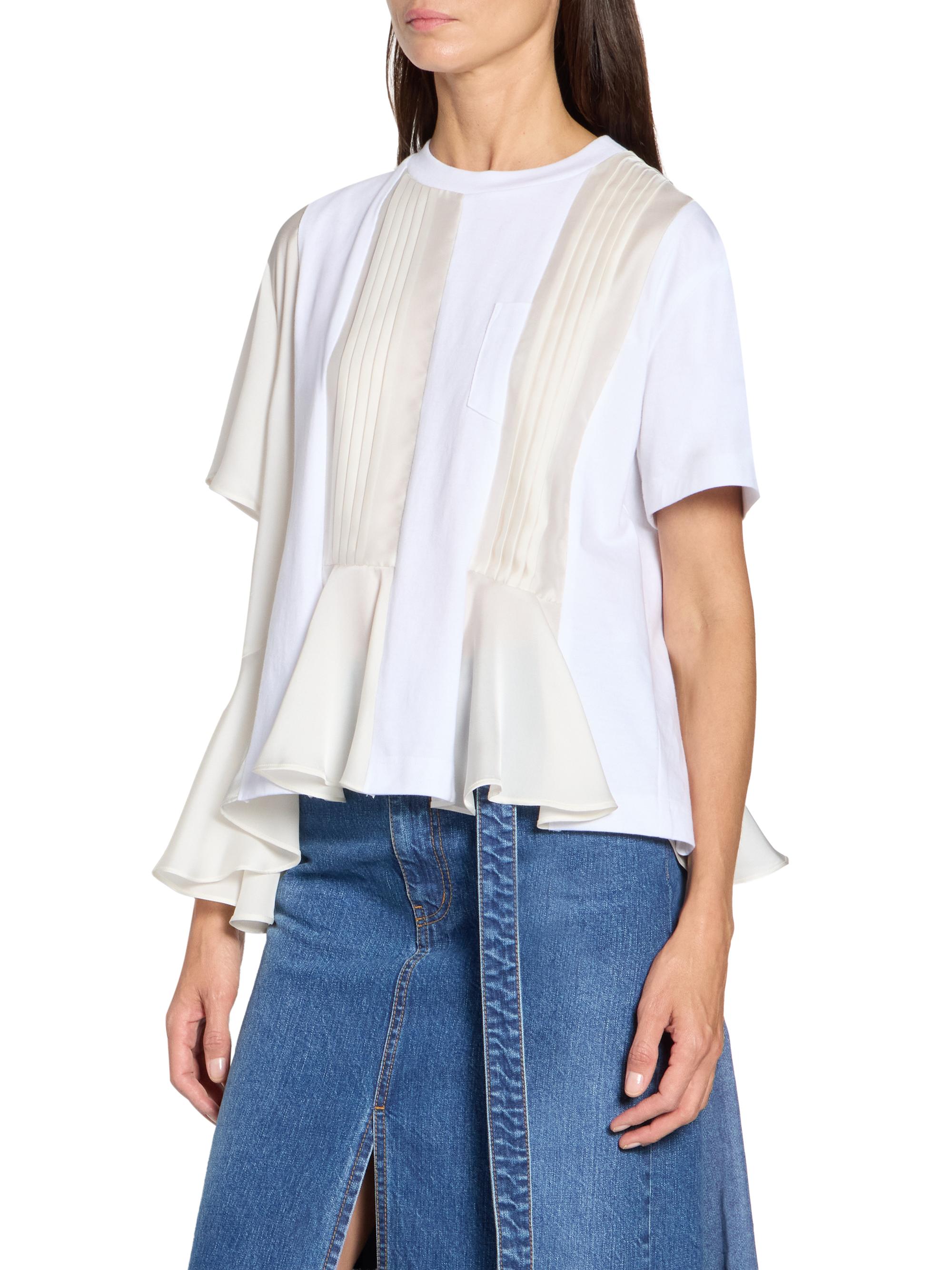 sacai 23ss ビスチェタンクトップ 23-06565 /YT Sacai Satin Cotton Jersey T-Shirt | Saks Fifth Avenue