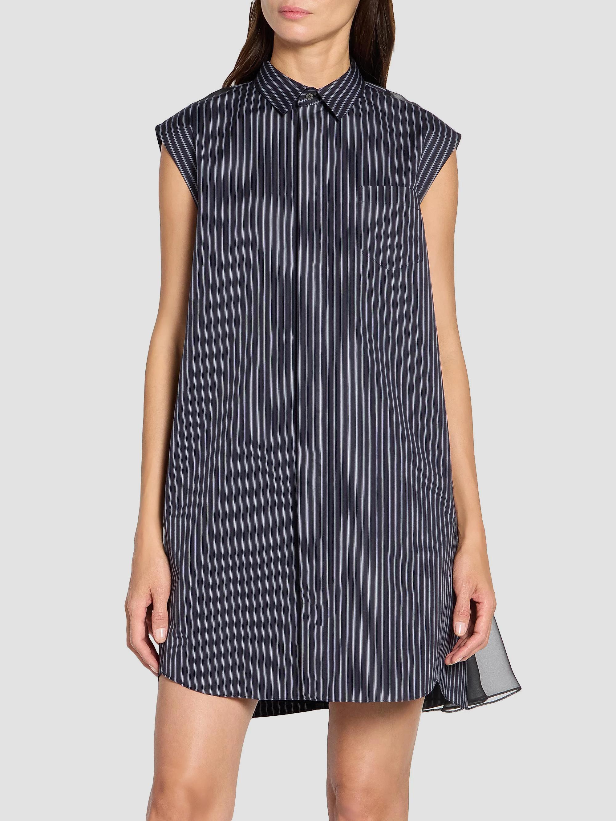 sacai Pinstripe Poplin Shift Shirtdress | Saks Fifth Avenue