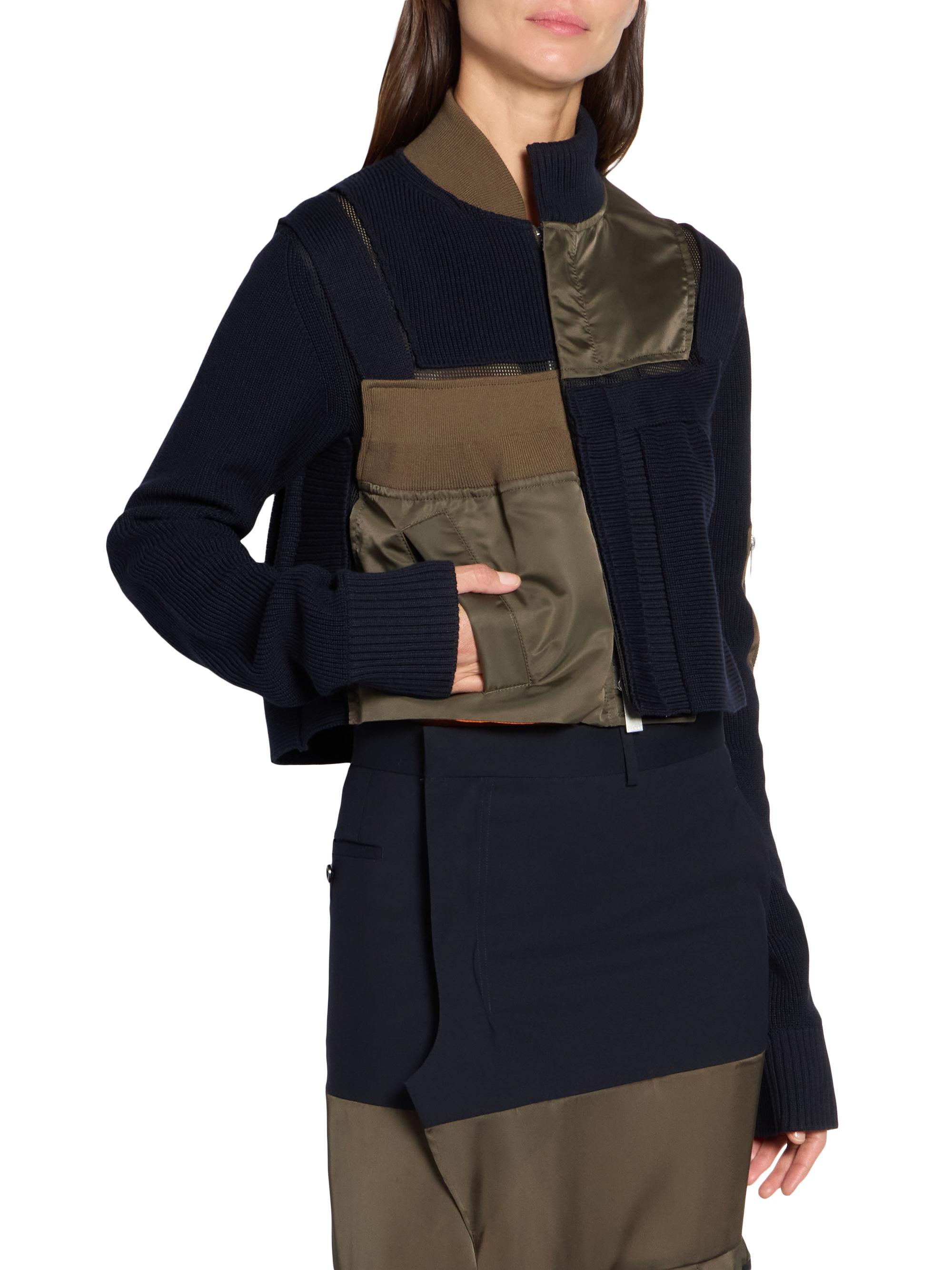 sacai Cotton-Nylon Knit Blouson Jacket | Saks Fifth Avenue