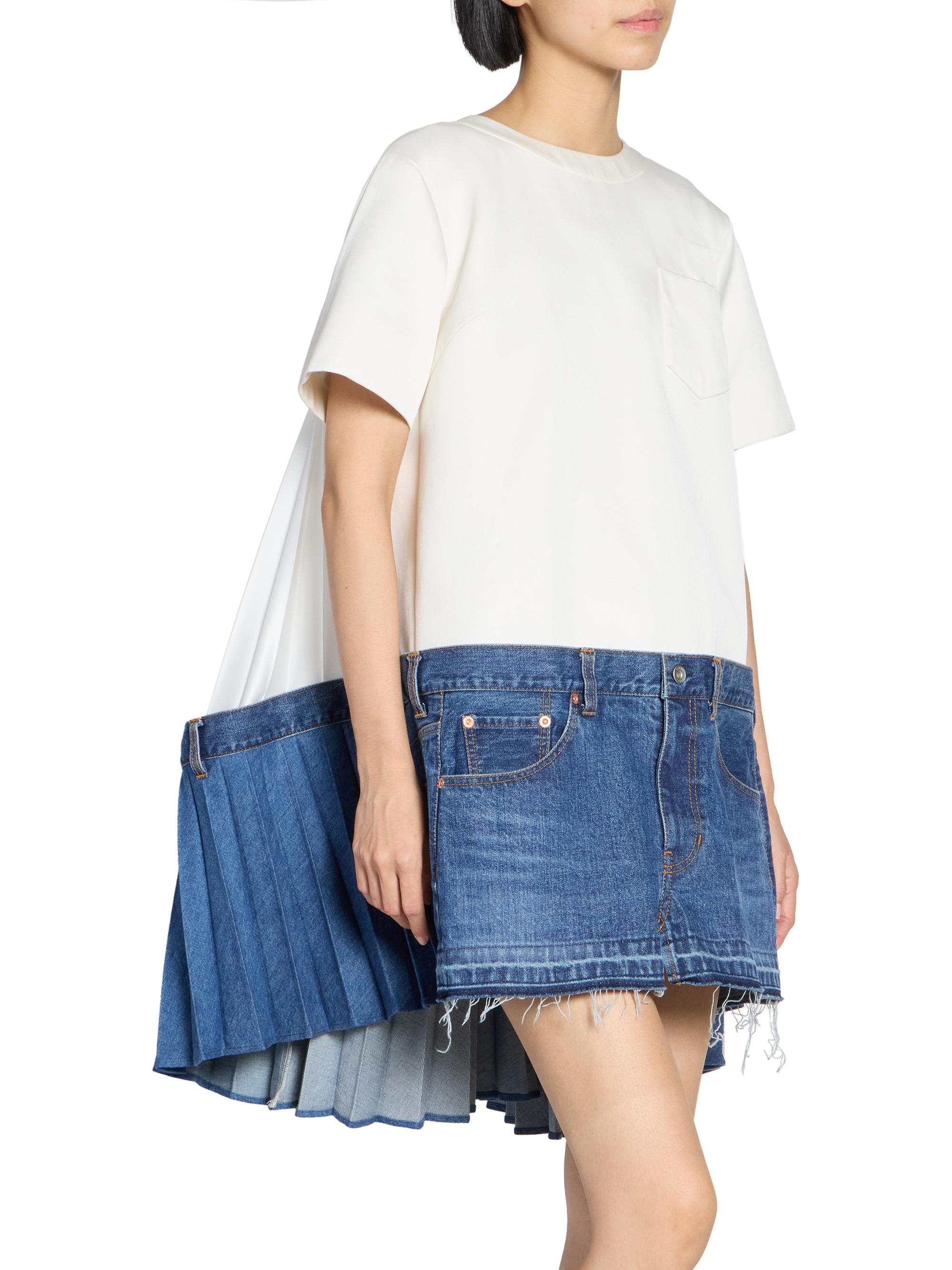 Sacai T-Shirt Spliced Denim Minidress | Saks Fifth Avenue