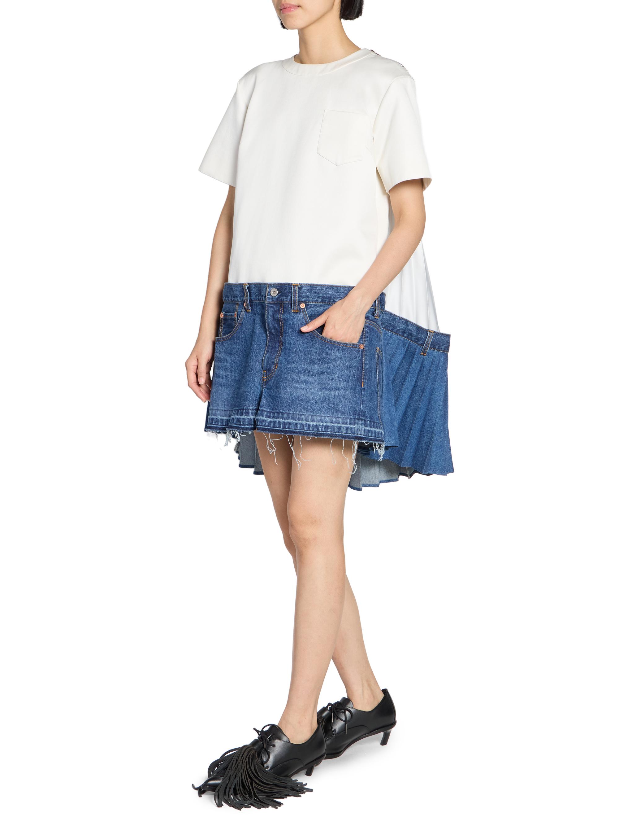 Sacai T-Shirt Spliced Denim Minidress | Saks Fifth Avenue