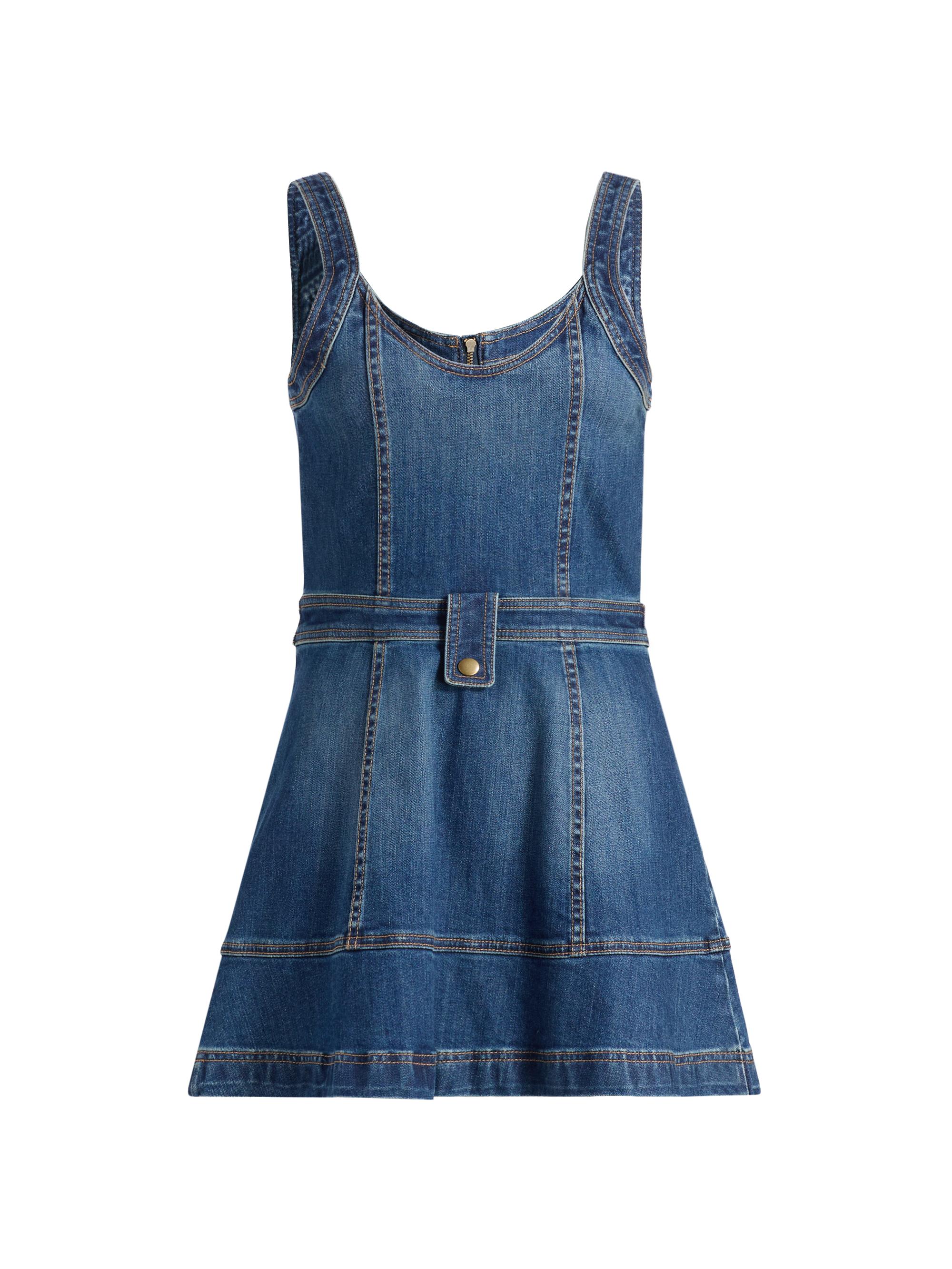 white christmas dresses Mini Denim Dress - Everyday Style main image 1