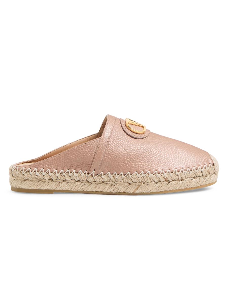Valentino Garavani VLogo Signature Mules in Grainy Calfskin 25MM