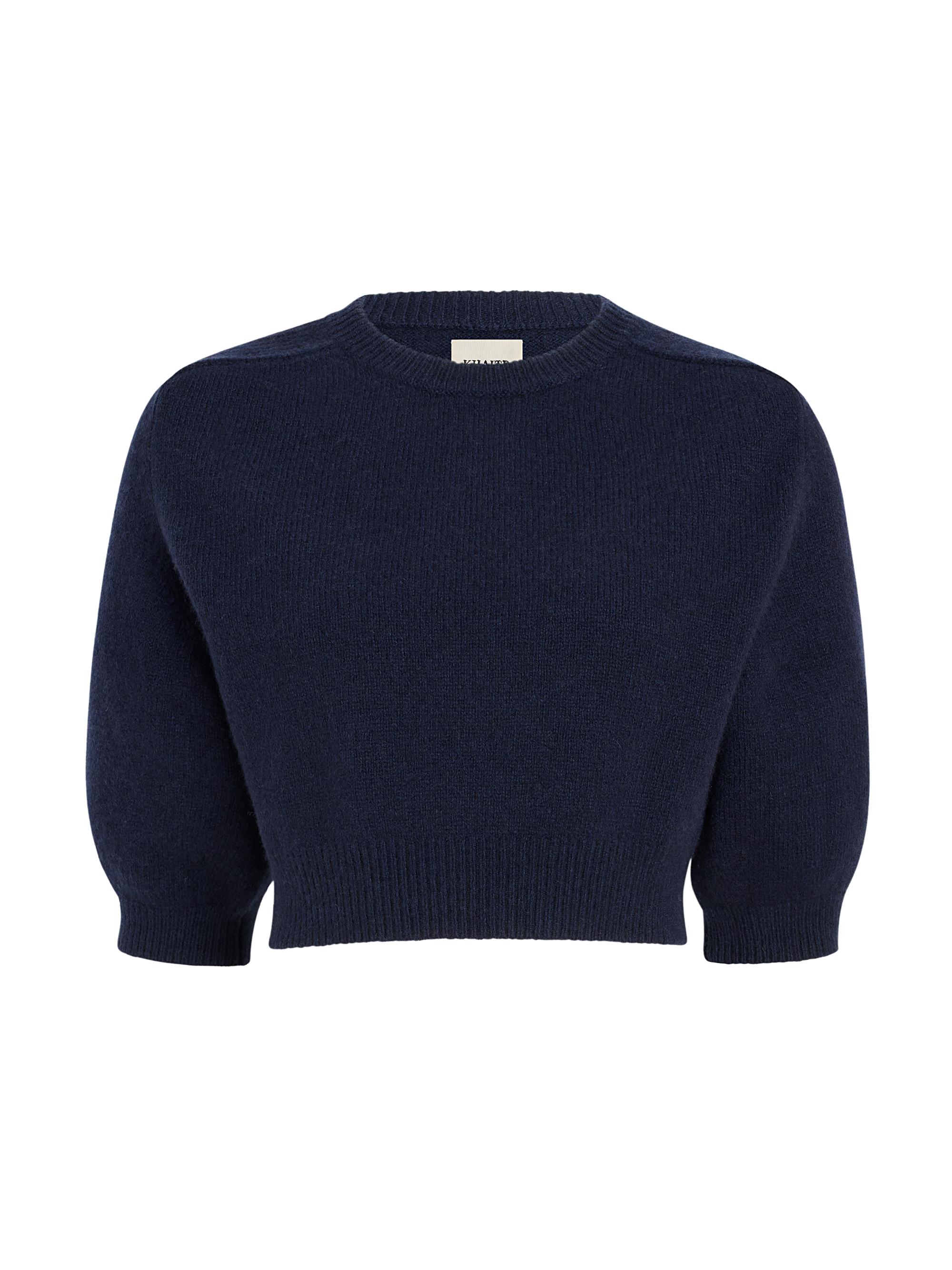 Khaite Women's Lorelai Wool-Cashmere Sweater Top - Midnight Navy