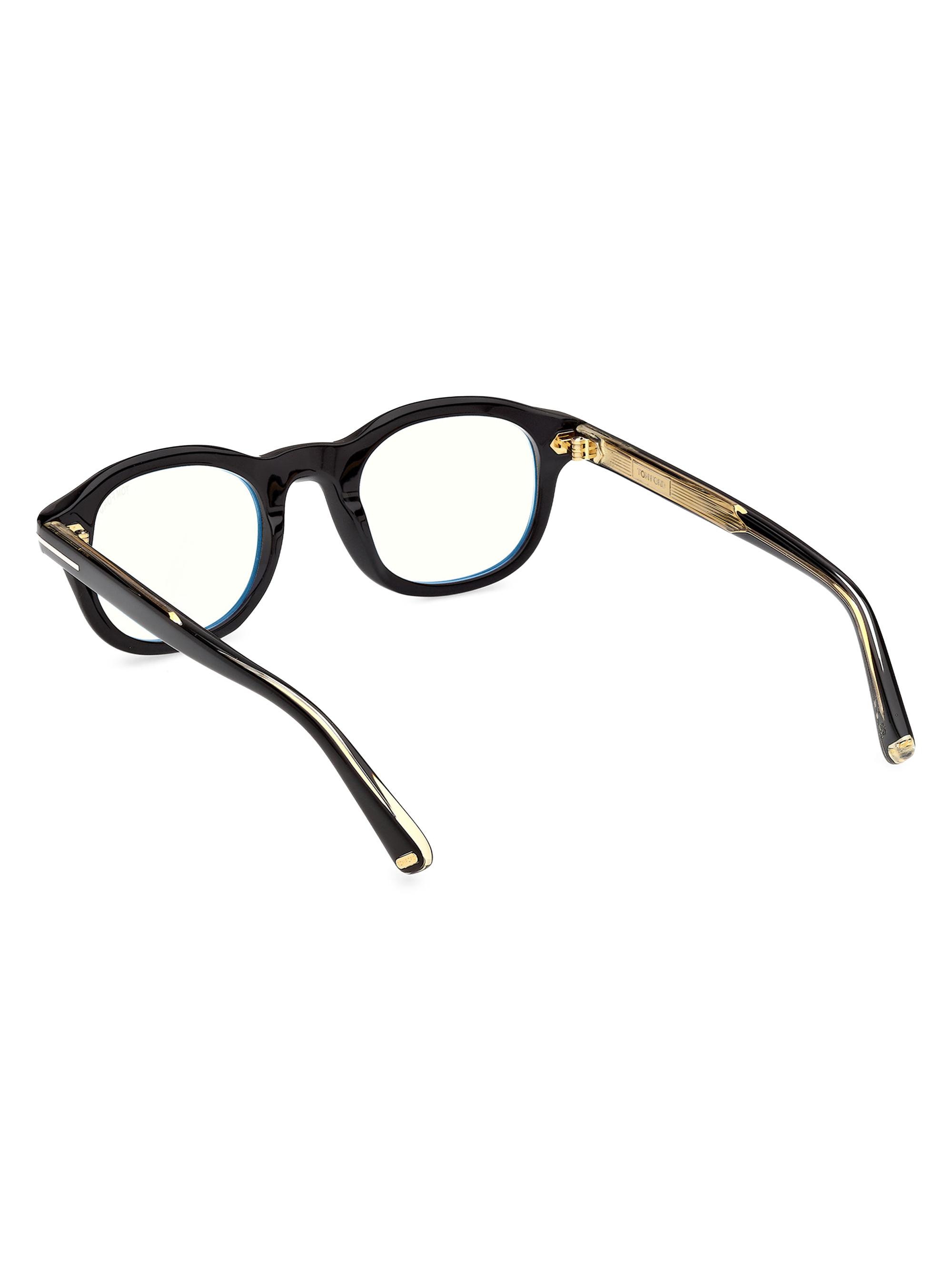 TOM FORD Men's 47MM Blue Block Round Eyeglasses - Black | Thumbnail 4