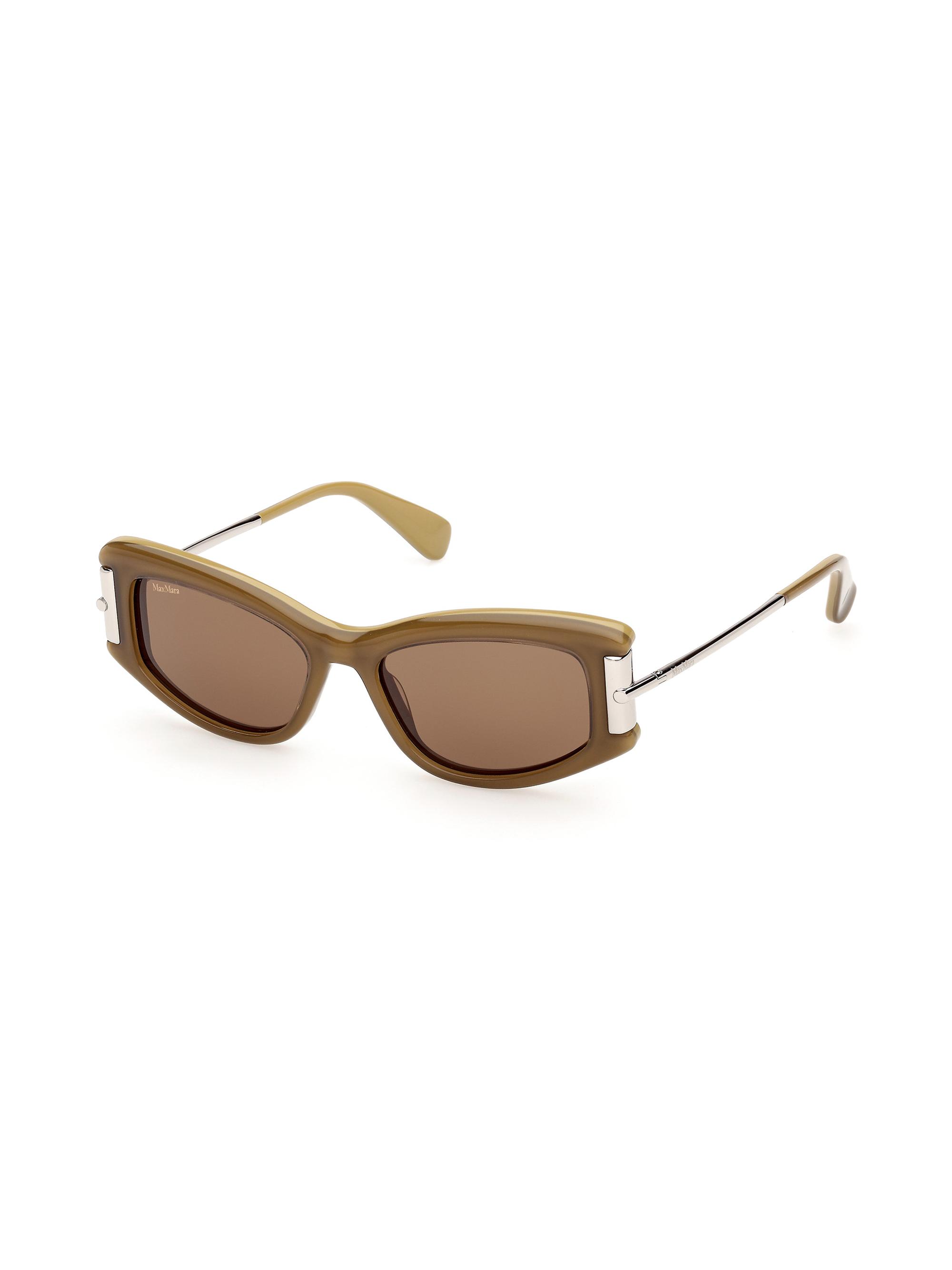 Max Mara Women's 52MM Rectangular Sunglasses - Silver Brown