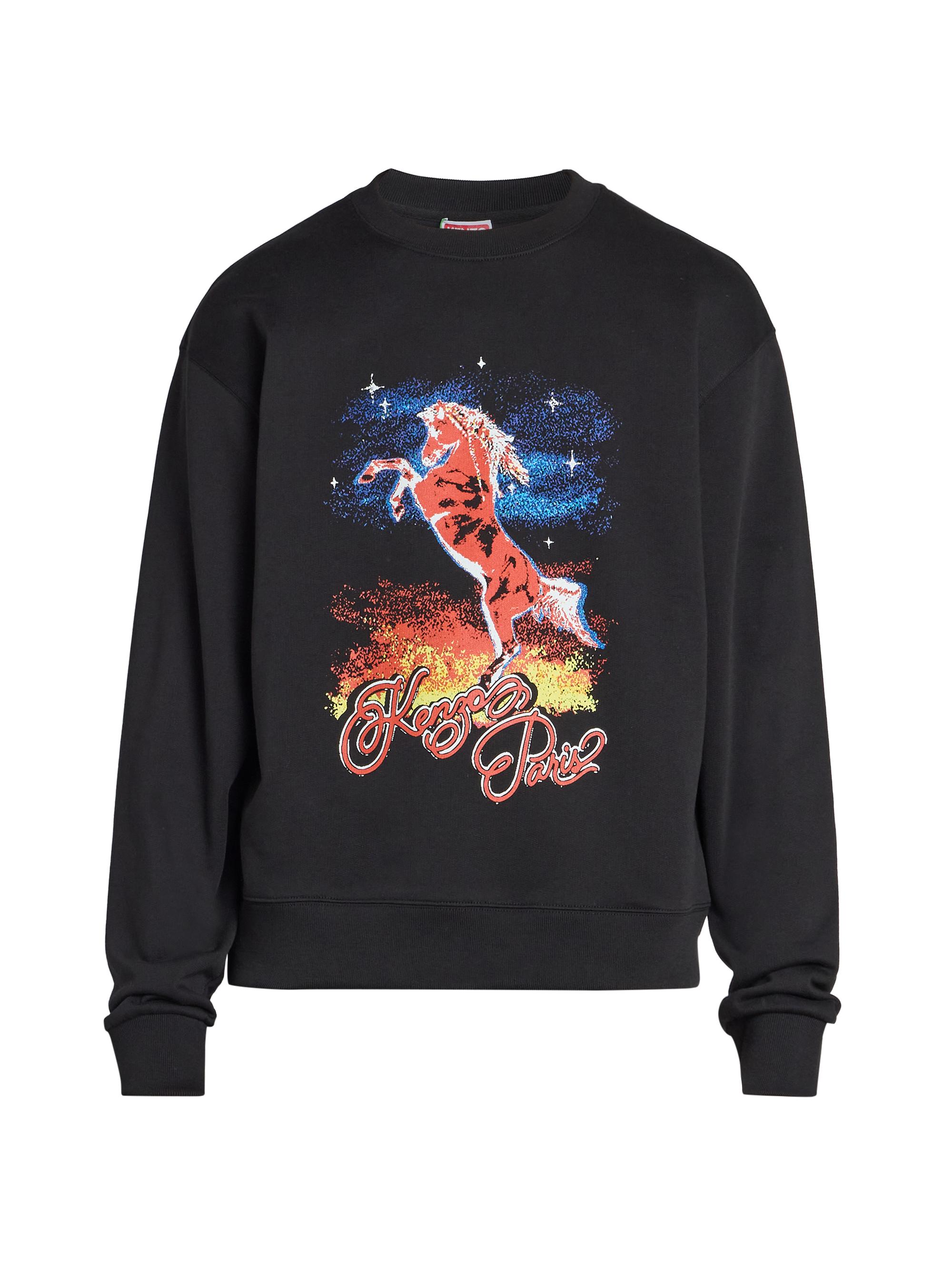 Kenzo Men's Lucky Horses Crewneck Sweatshirt - Black