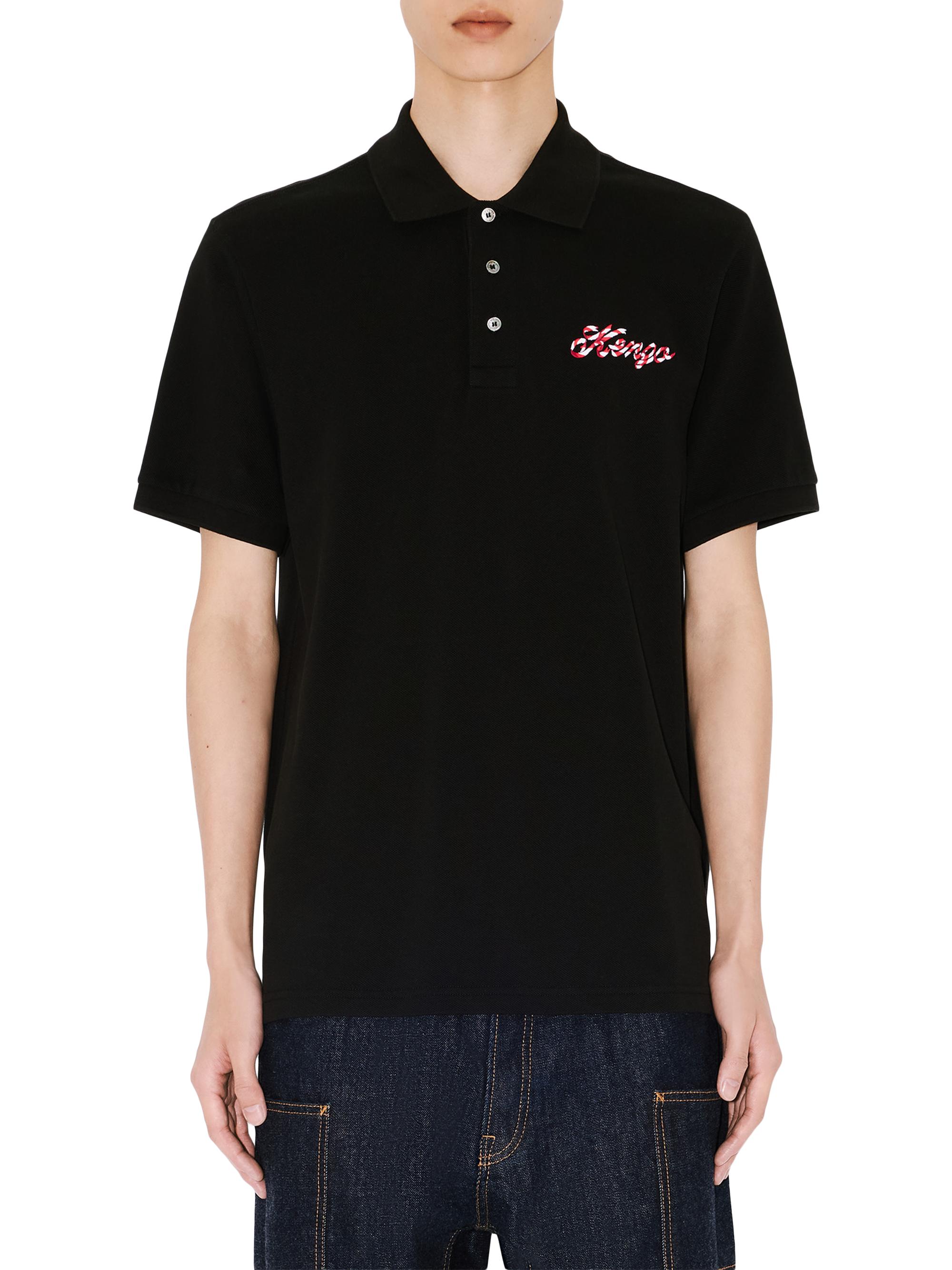Kenzo Men's Winter Holidays Embroidered Slim-Fit Polo Shirt - Black