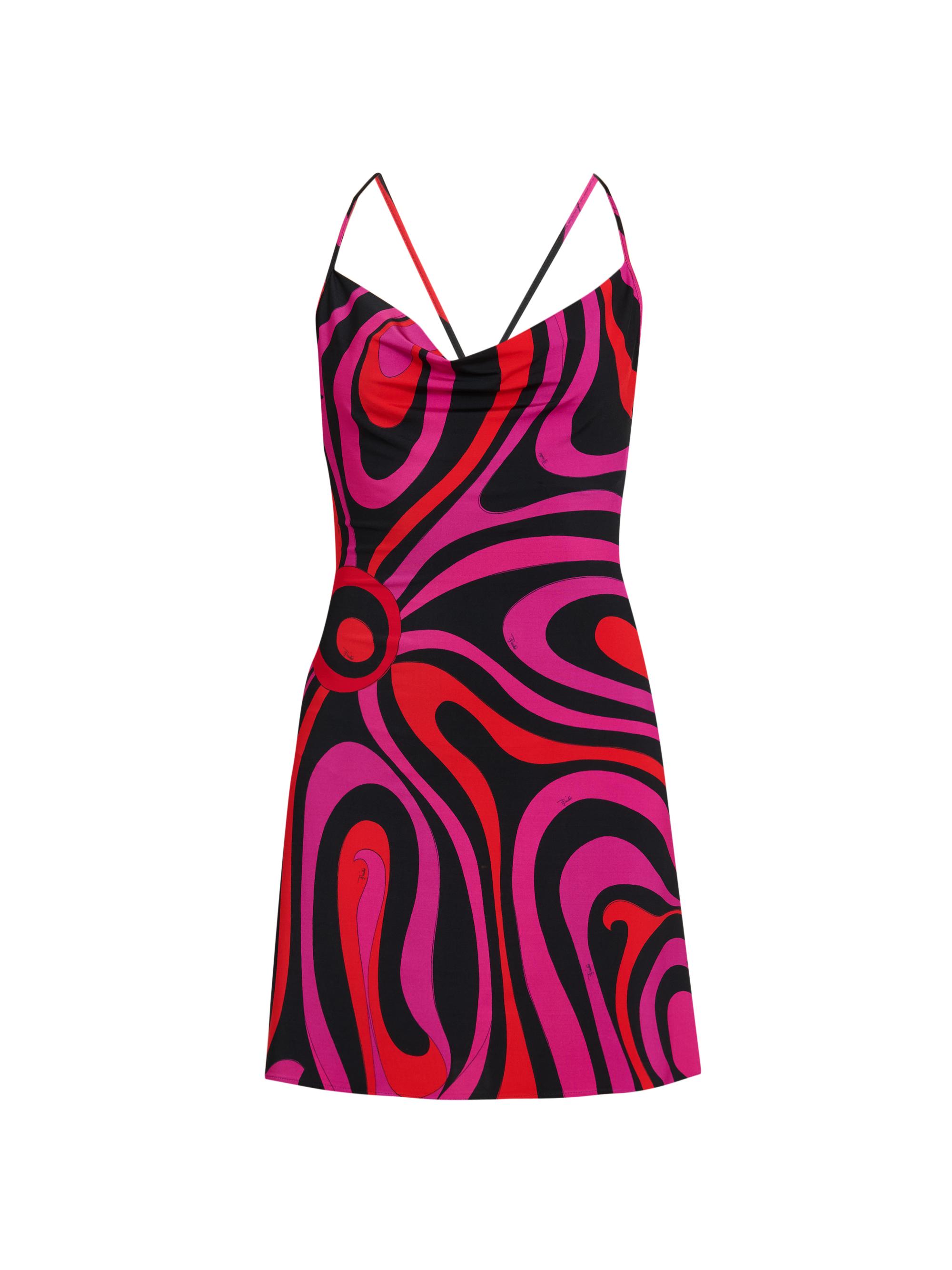 Pucci Women's L'Alba Jersey Satin Minidress - Fuchsia Black