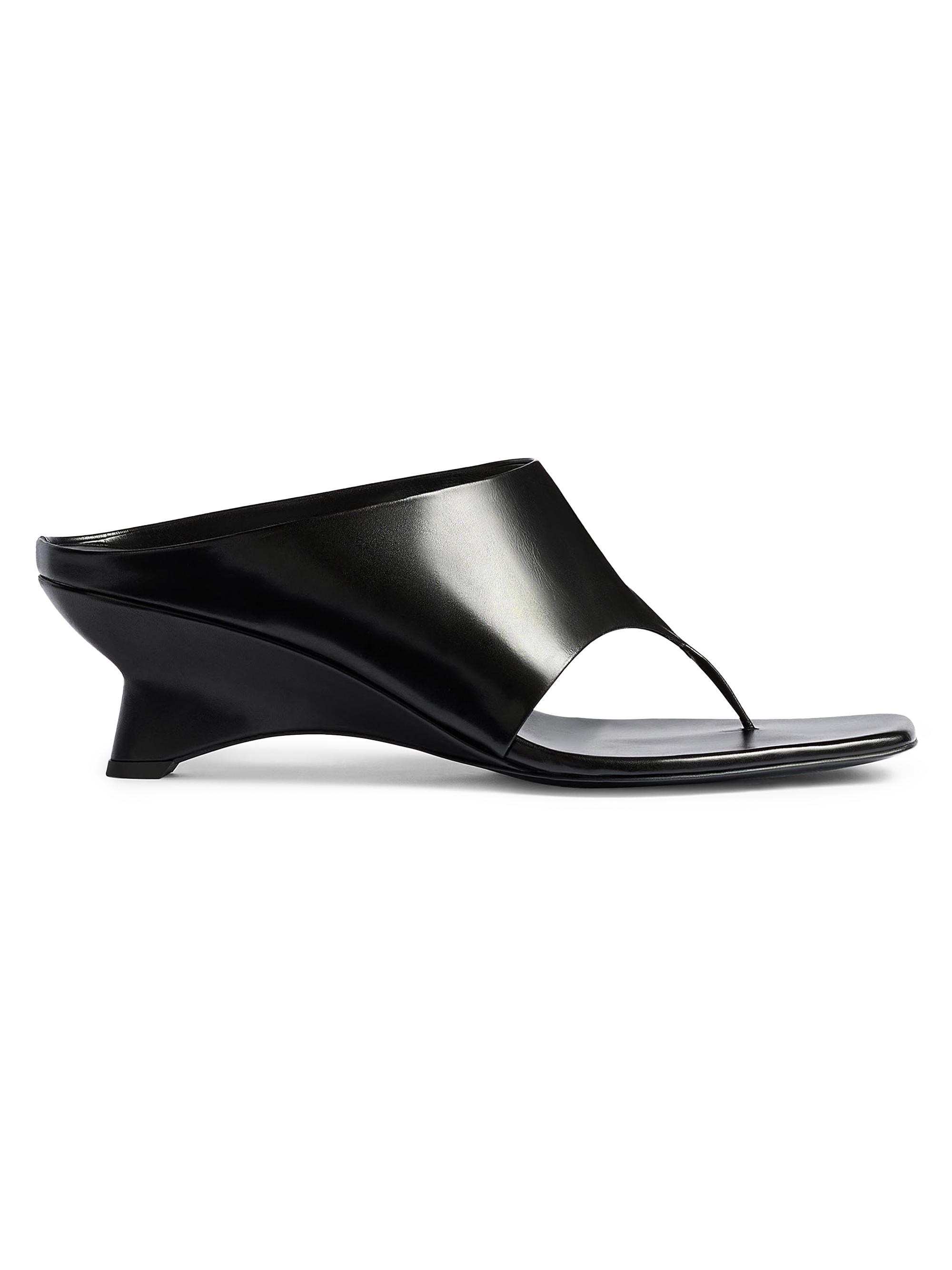 Khaite Women's Marlow 55MM Leather Sculptural Mules - Black