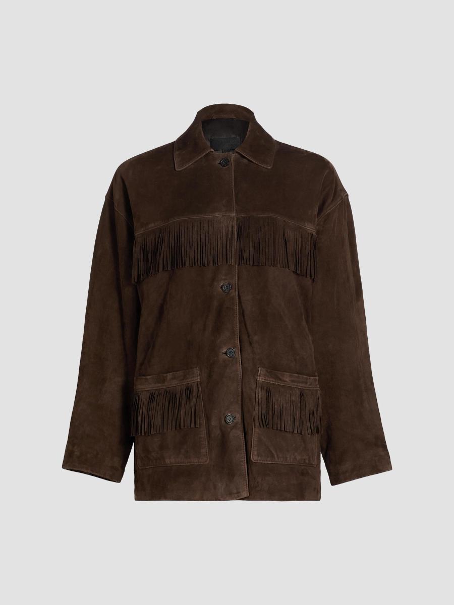 Nili Lotan Foudre Fringe Suede Jacket | Saks Fifth Avenue