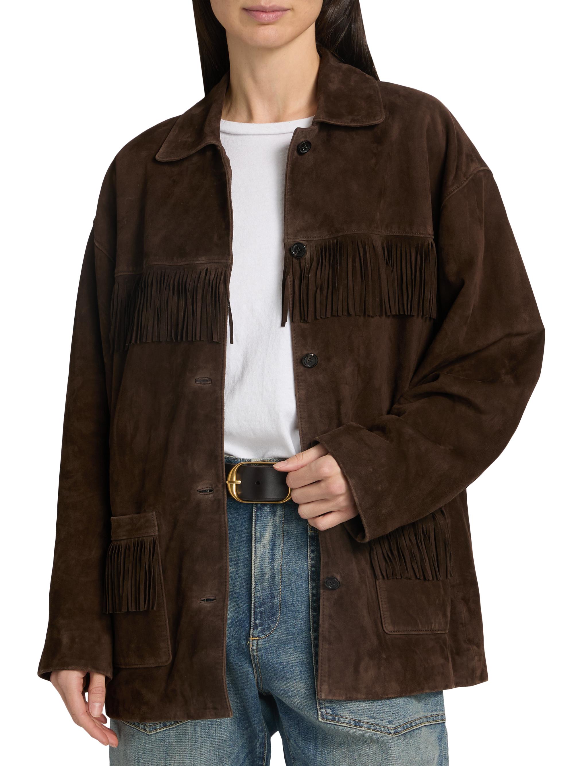 Nili Lotan Foudre Fringe Suede Jacket | Saks Fifth Avenue