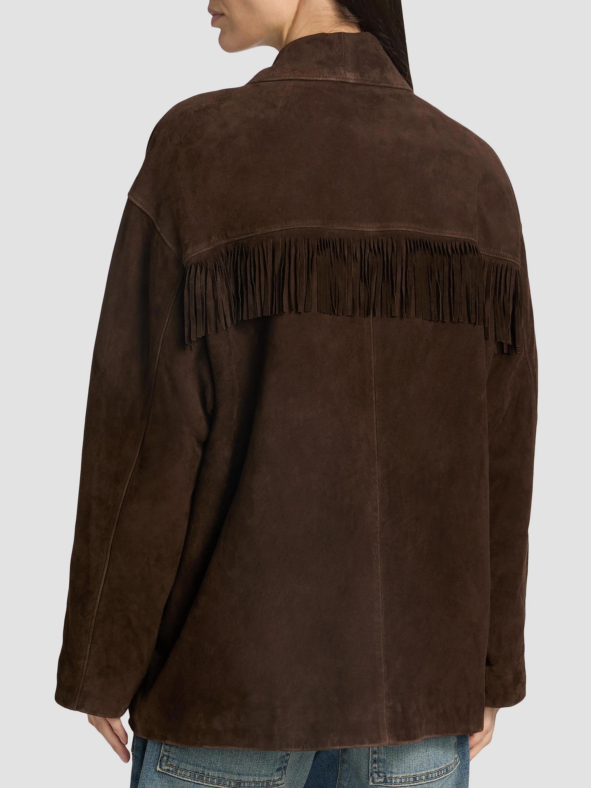 Nili Lotan Foudre Fringe Suede Jacket | Saks Fifth Avenue