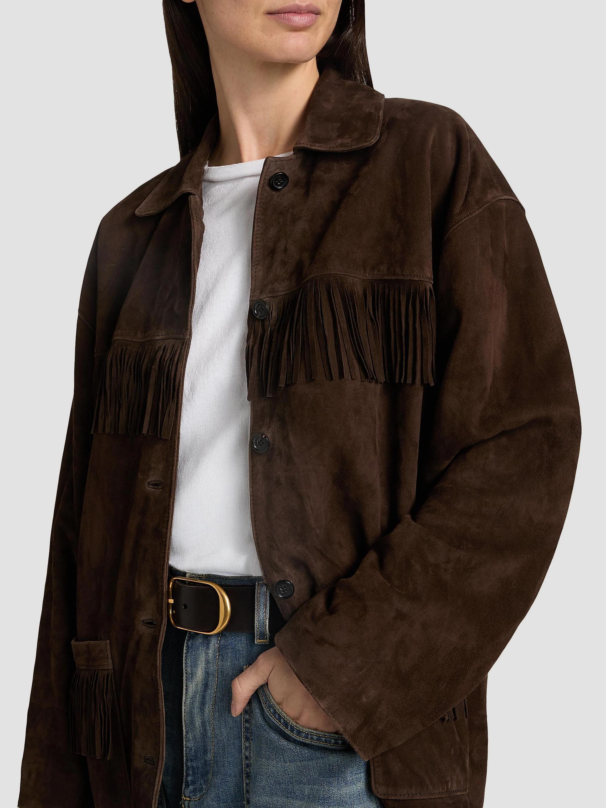Nili Lotan Foudre Fringe Suede Jacket | Saks Fifth Avenue