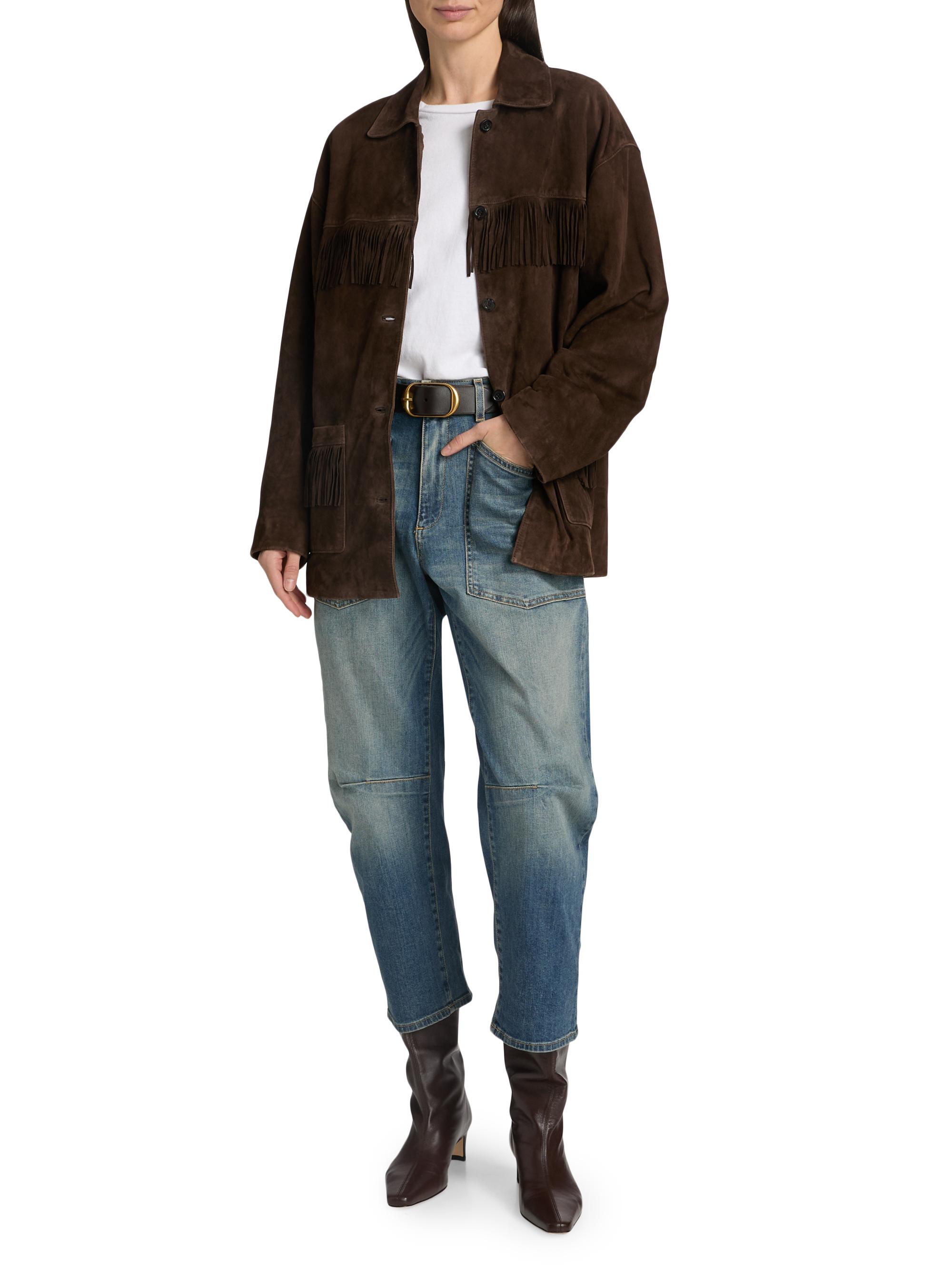 Nili Lotan Foudre Fringe Suede Jacket | Saks Fifth Avenue
