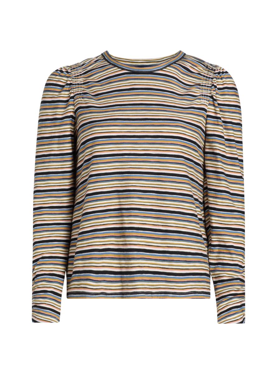 Veronica Beard Women's Bouvet Striped Cotton Long-sleeve T-shirt