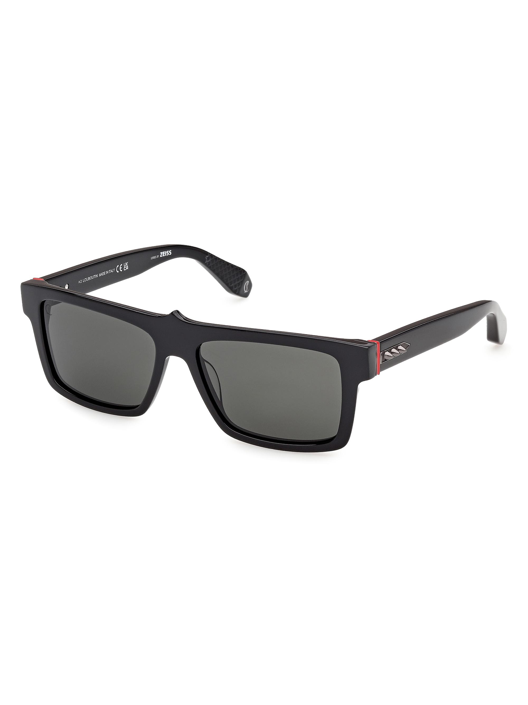 Christian Louboutin Men's 57MM Rectangular Sunglasses - Black