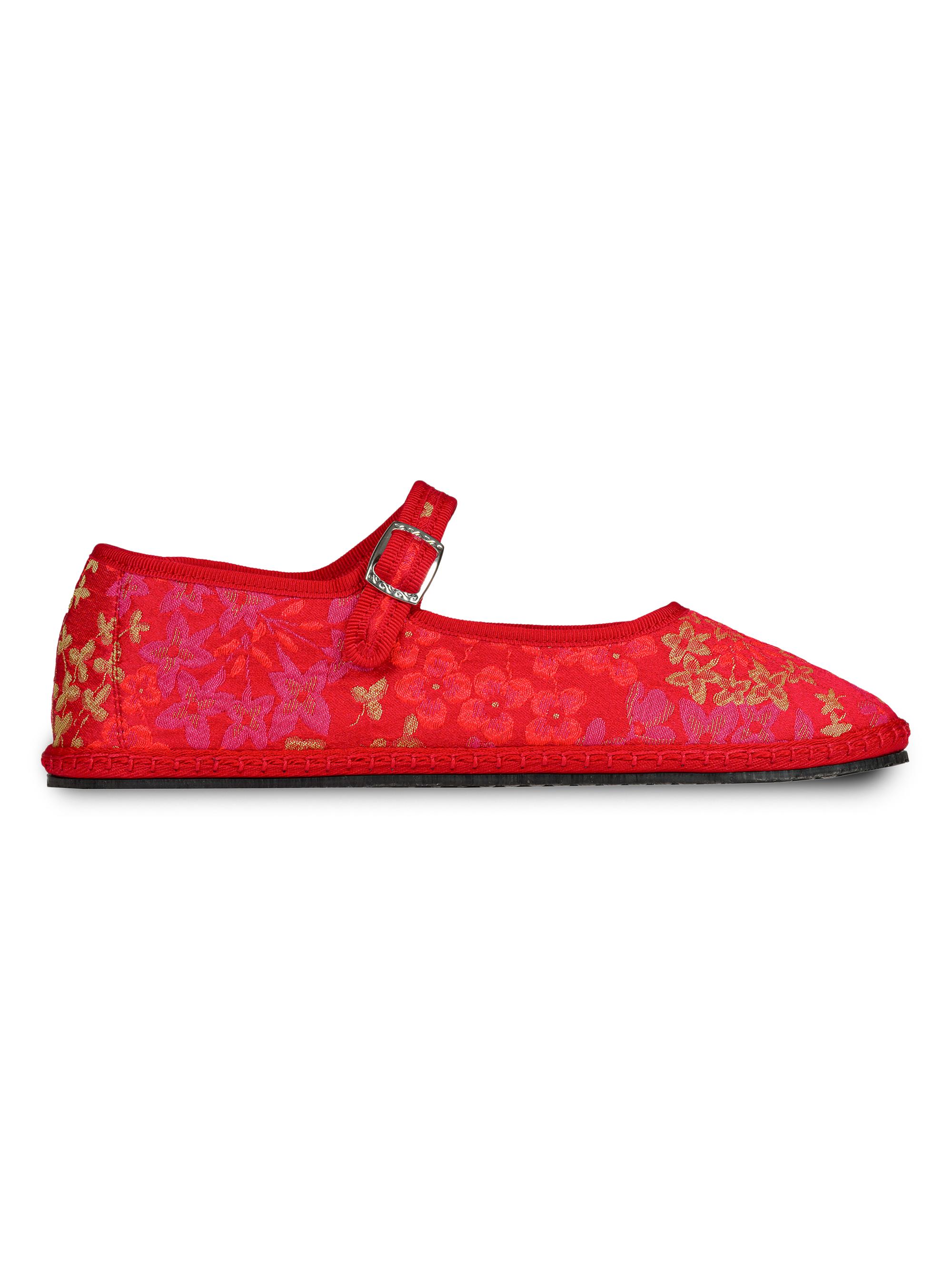 Vibi Venezia Women's Floral Embroidered Jacquard Mary Janes - Zinnia | Thumbnail 3