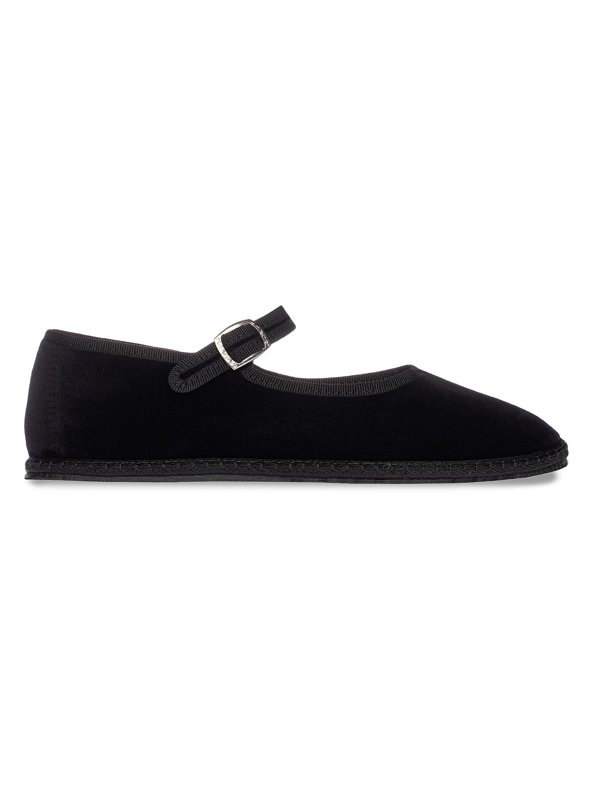 Vibi Venezia Women's Timeless Velvet Mary Janes - Nero | Thumbnail 4