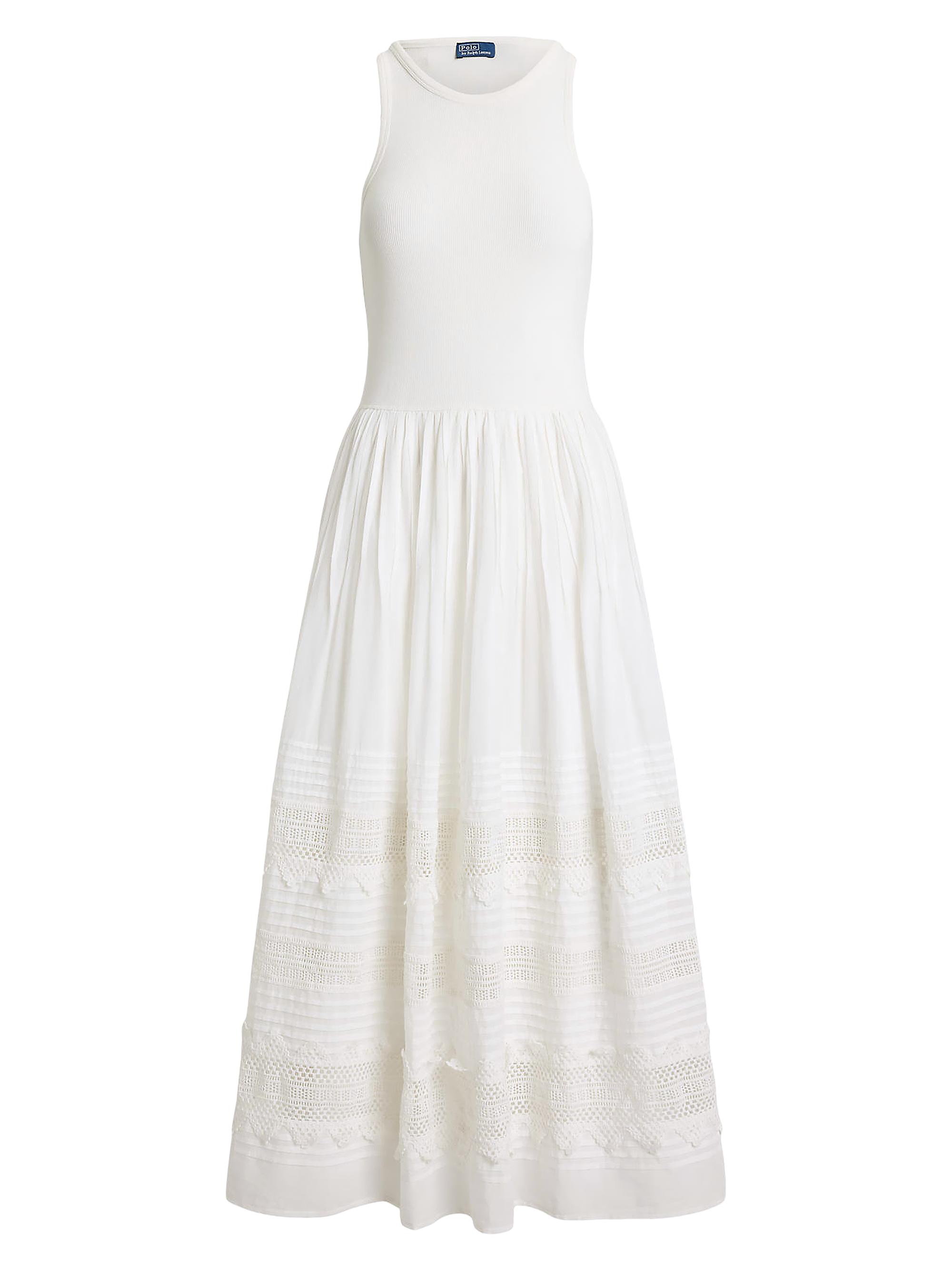 Polo Ralph Lauren Women's Lace-Trim Tank Midi-Dress - White