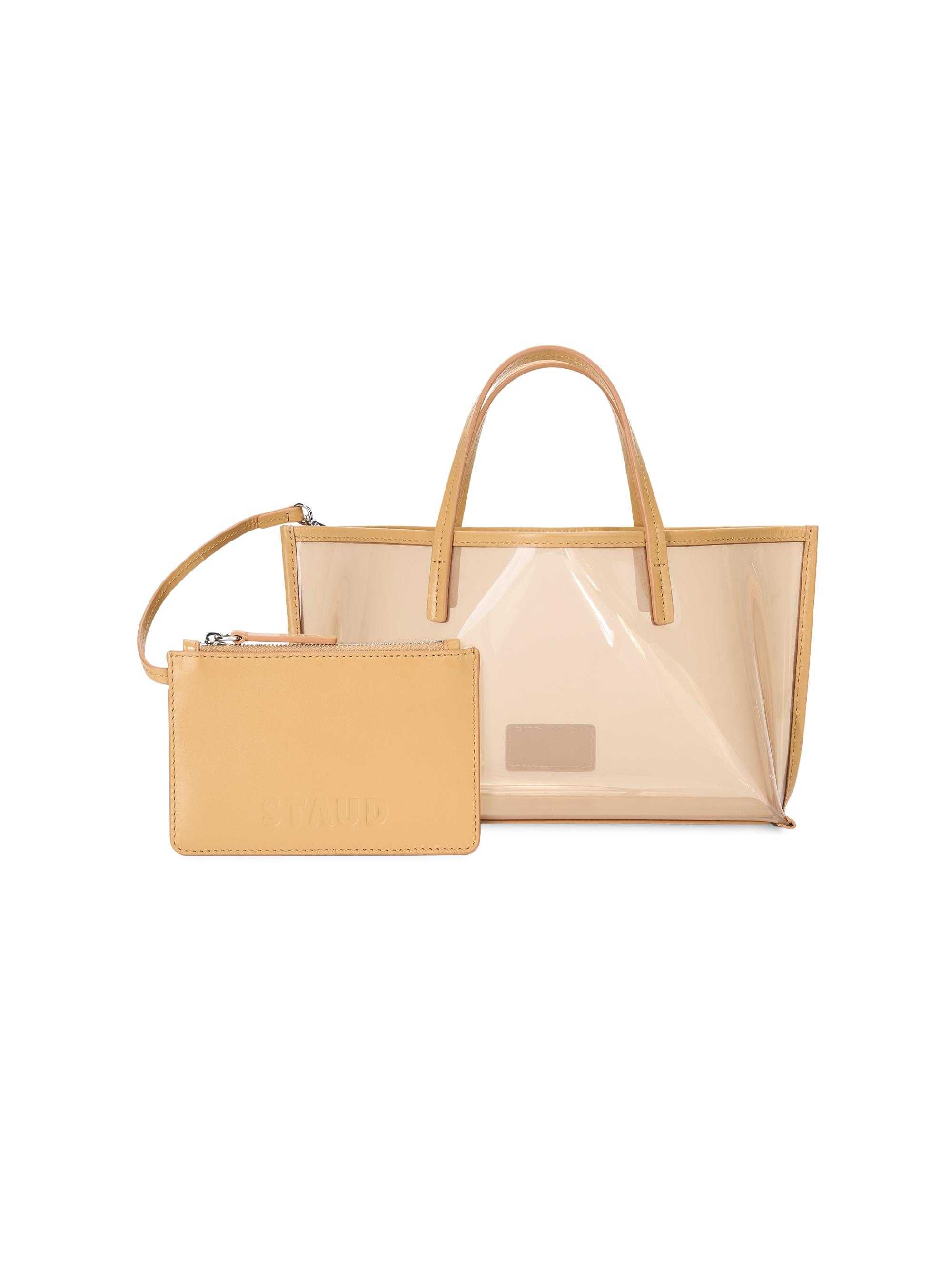 Staud Women's Christos Mini Logo Embossed Tote Bag - Camel
