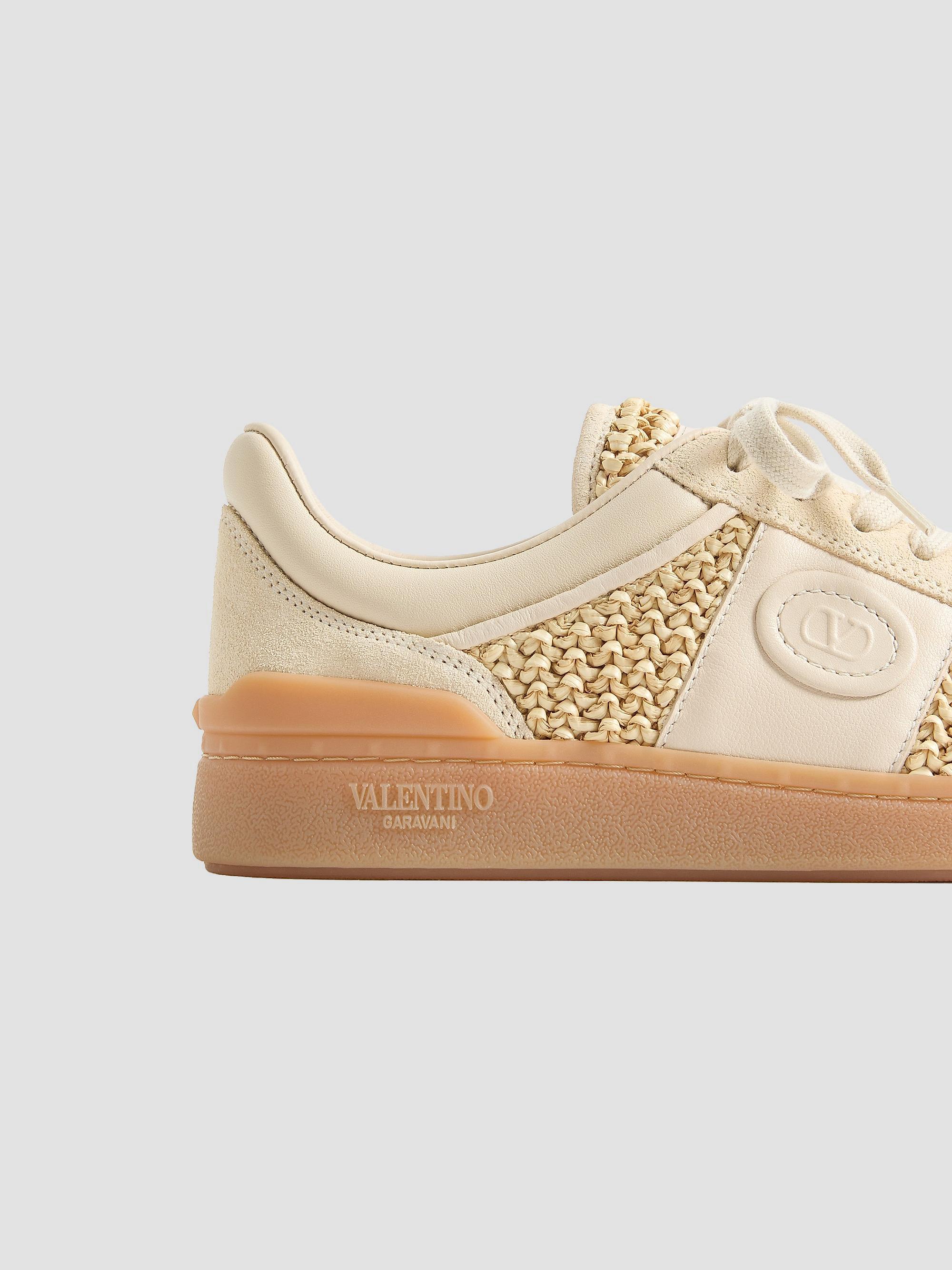 Valentino Garavani Upvillage Sneakers in Woven Raffia Fabric
