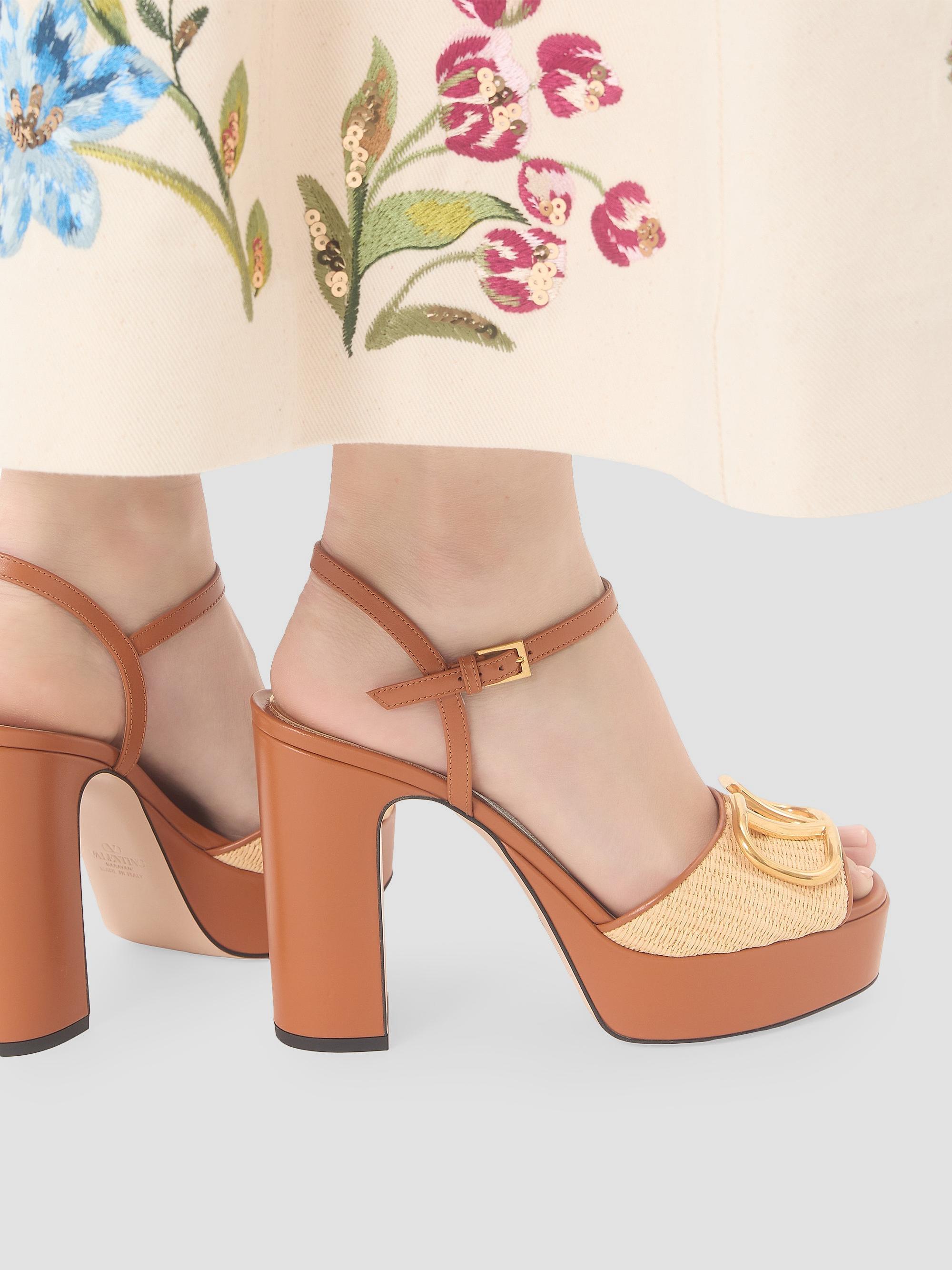 Valentino Garavani Vlogo Signature 115MM Platform Sandals in