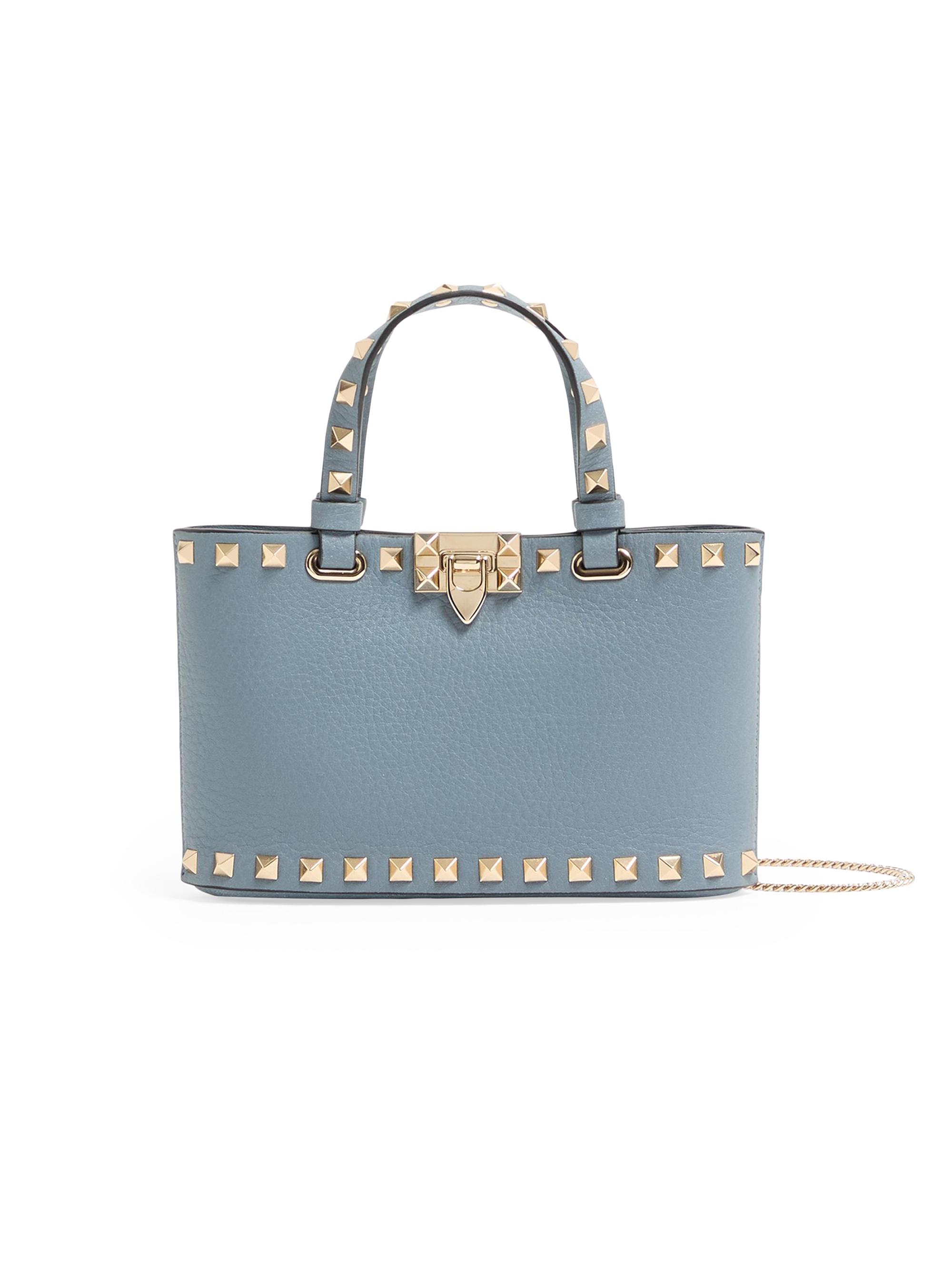 Valentino Garavani Women's Rockstud Mini Shopping Bag in Grainy Calfskin - Stone