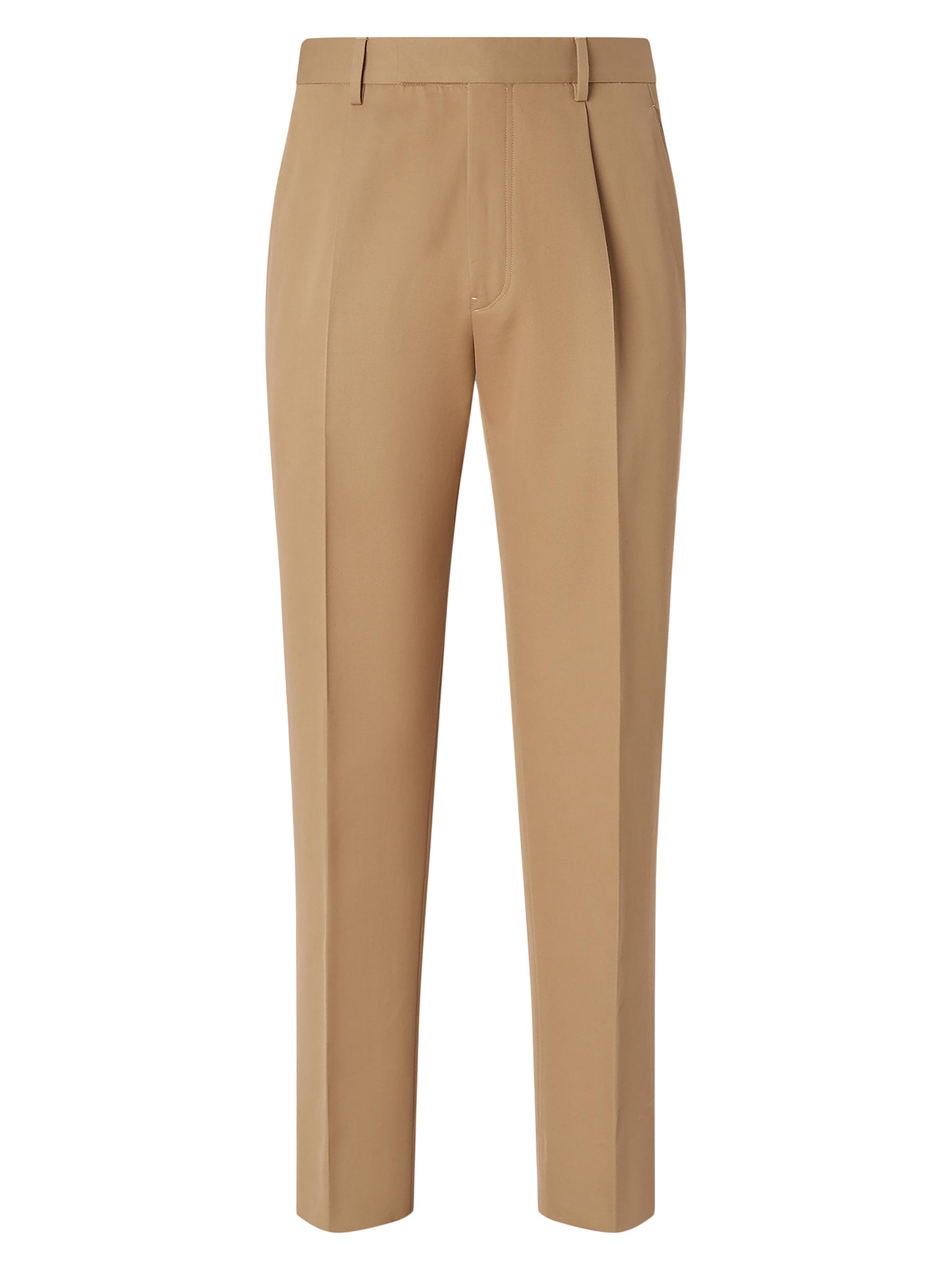 ZEGNA Men's Cotton and Wool Pants - Beige