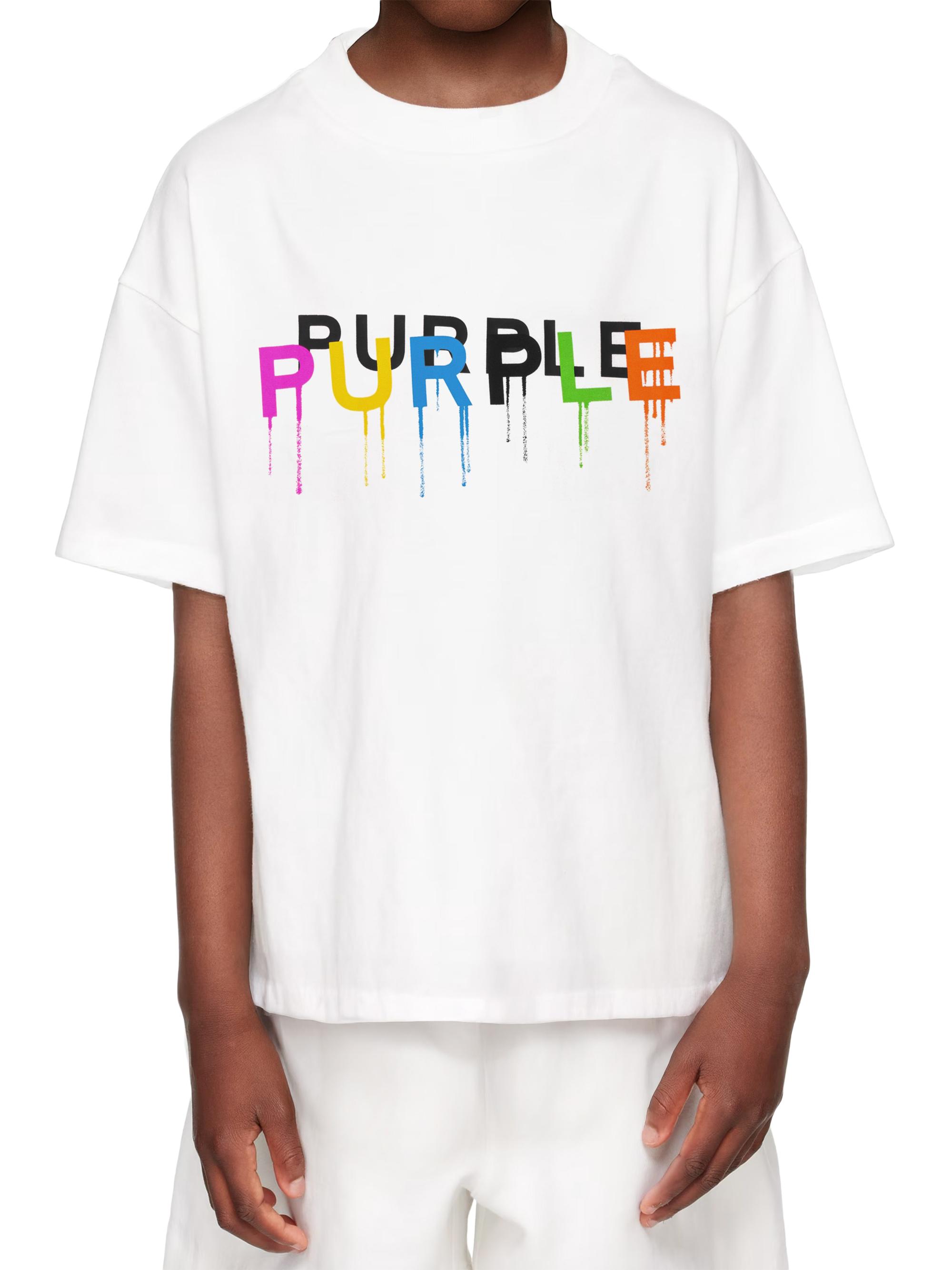 Purple Brand Little Boy's & Boy's Drip Logo T-Shirt - White