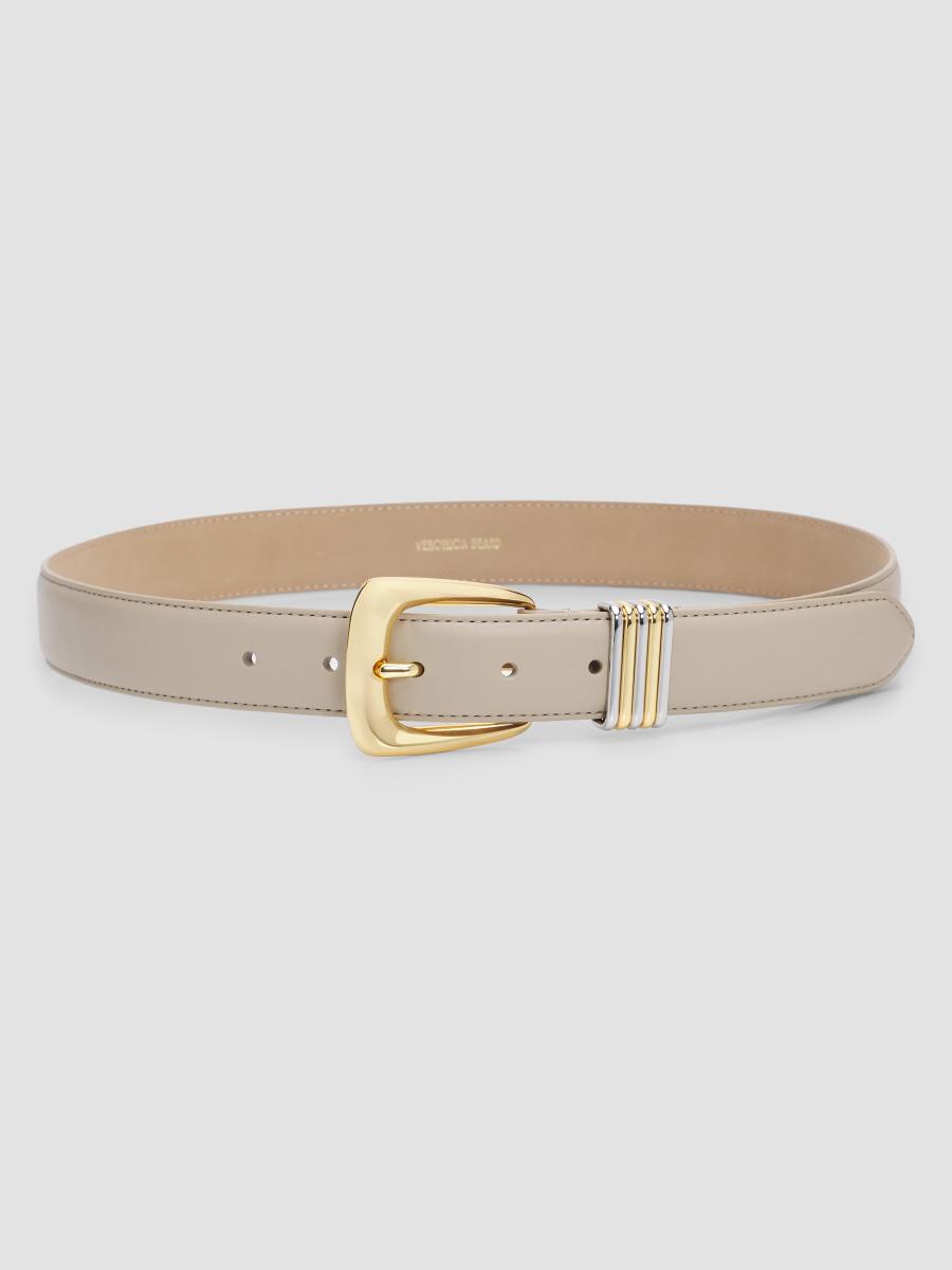 Veronica Beard Women's Arch Leather Belt In Brown