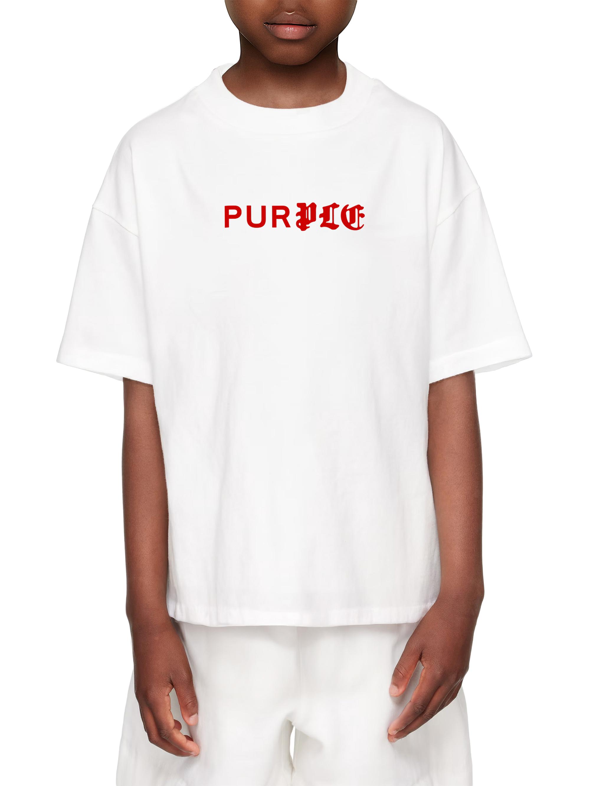 Purple Brand Little Boy's & Boy's Logo Crewneck T-Shirt - White