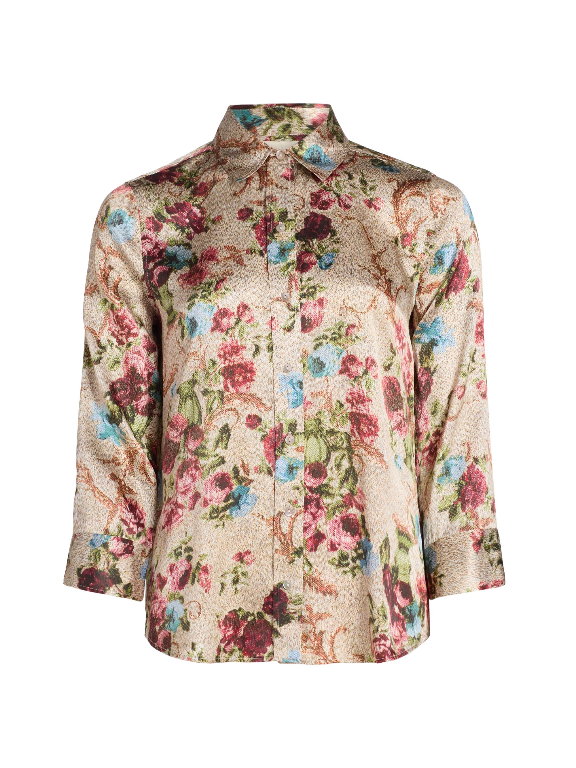 L'AGENCE Women's Dani Floral Silk Blouse - Multi Floral Tapestry