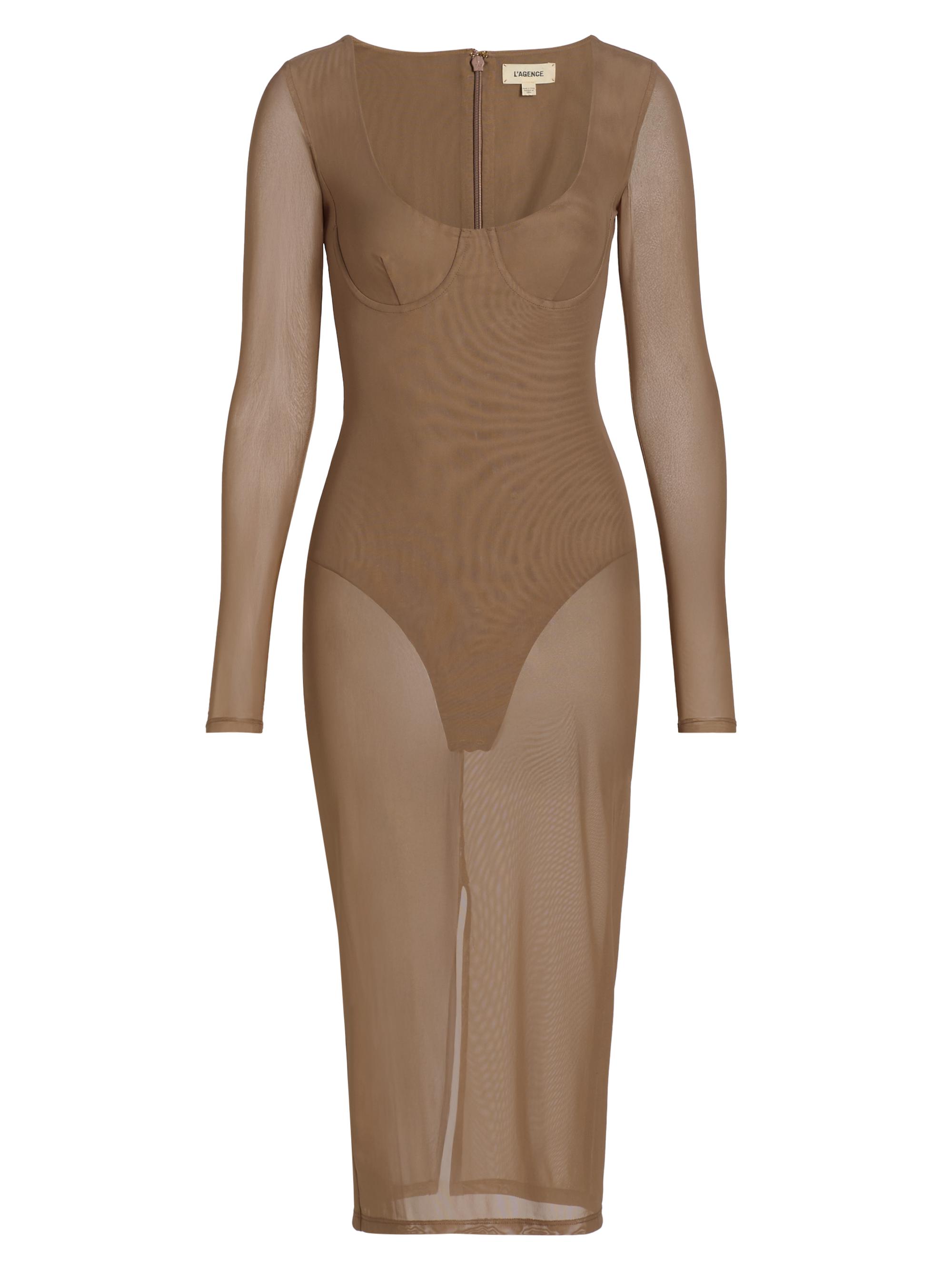 L'AGENCE Women's Sorella Long-Sleeve Body-Con Dress - Portabella