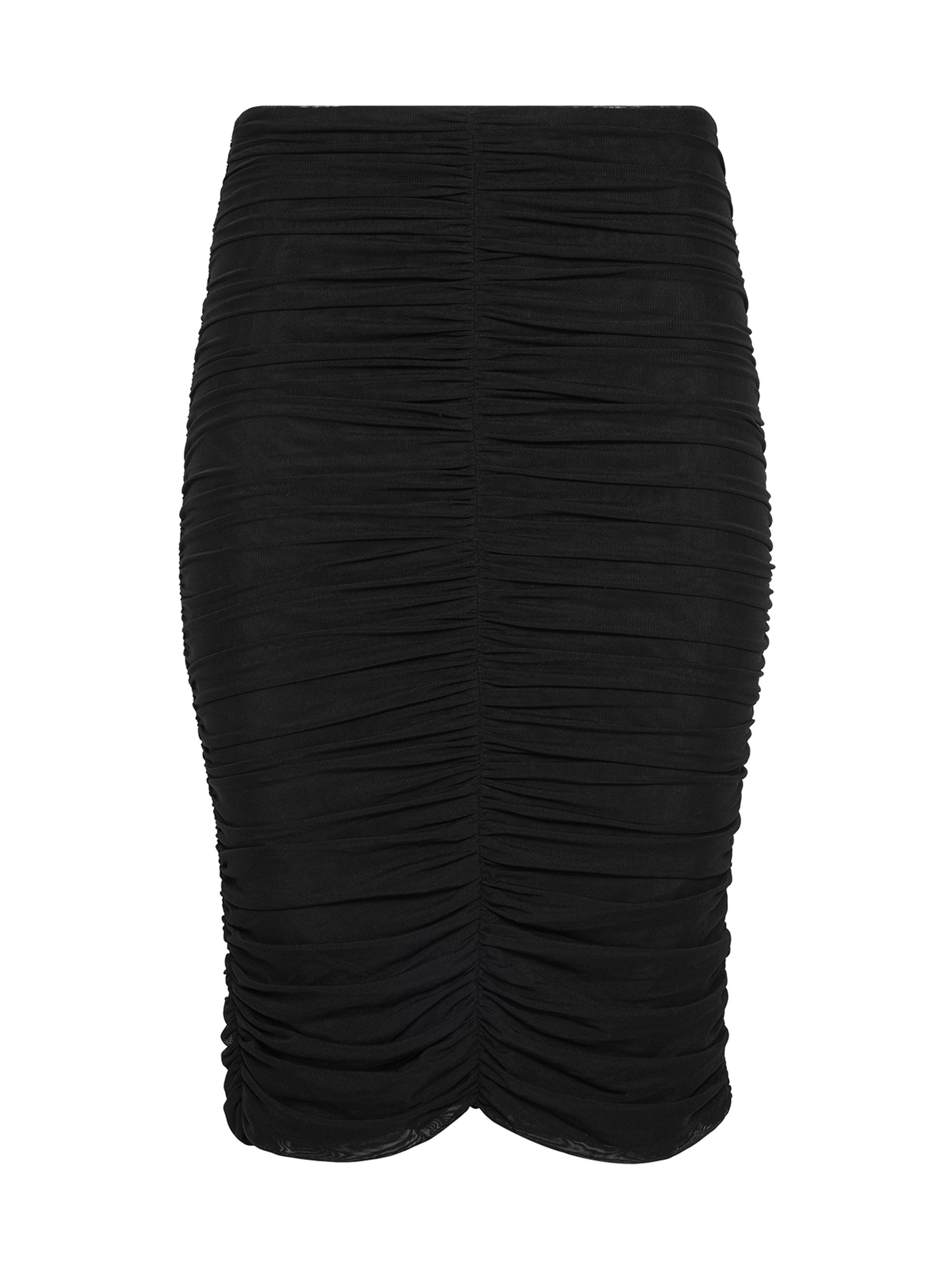 L'AGENCE Women's Isodora Mesh Midi-Skirt - Black