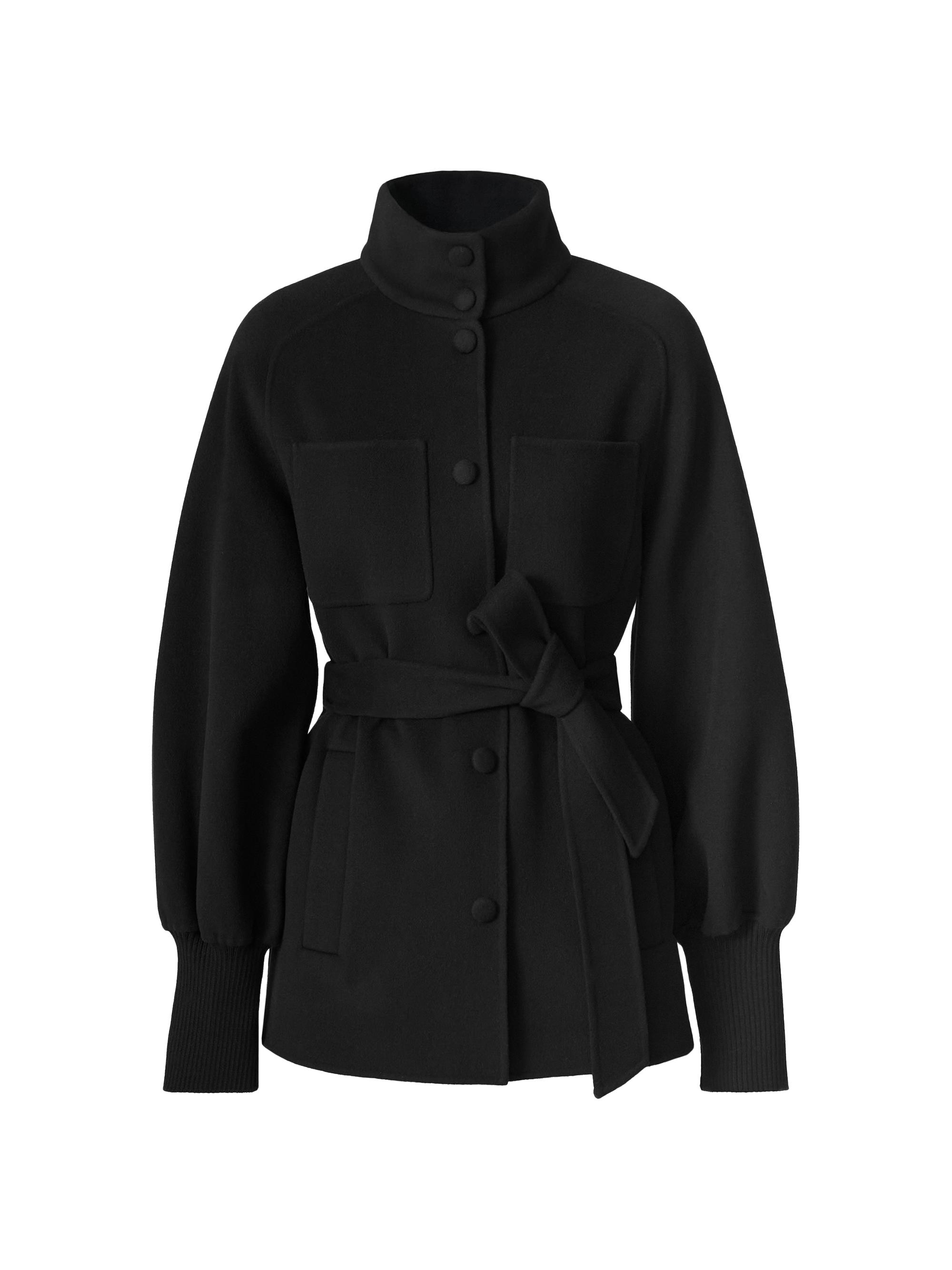 Shania Tie-Waist Wool Jacket