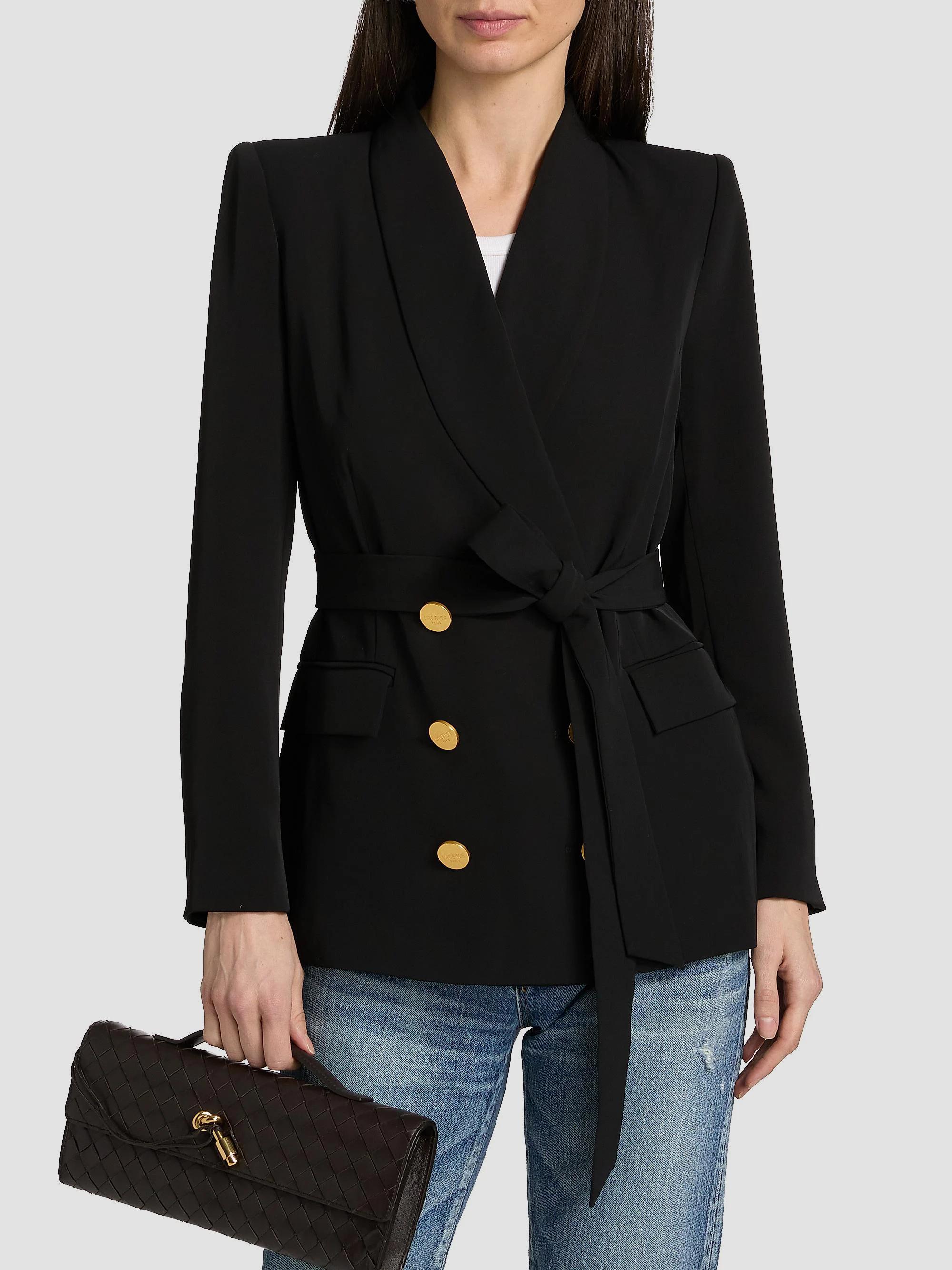 L'AGENCE Aven Wrap Double-Breasted Blazer | Saks Fifth Avenue