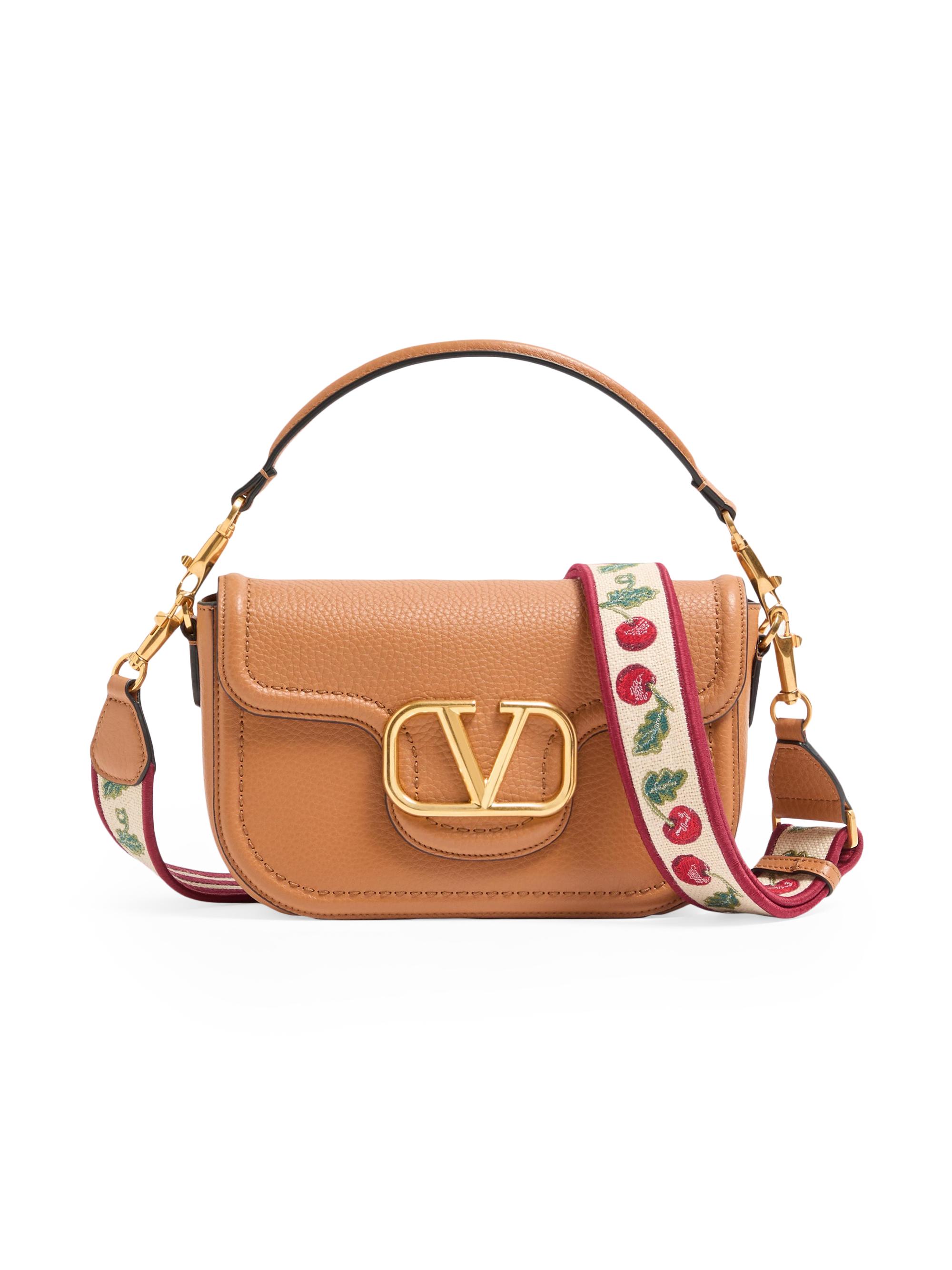 Valentino Garavani Women's Alltime Shoulder Bag in Grainy Calfskin - Almond