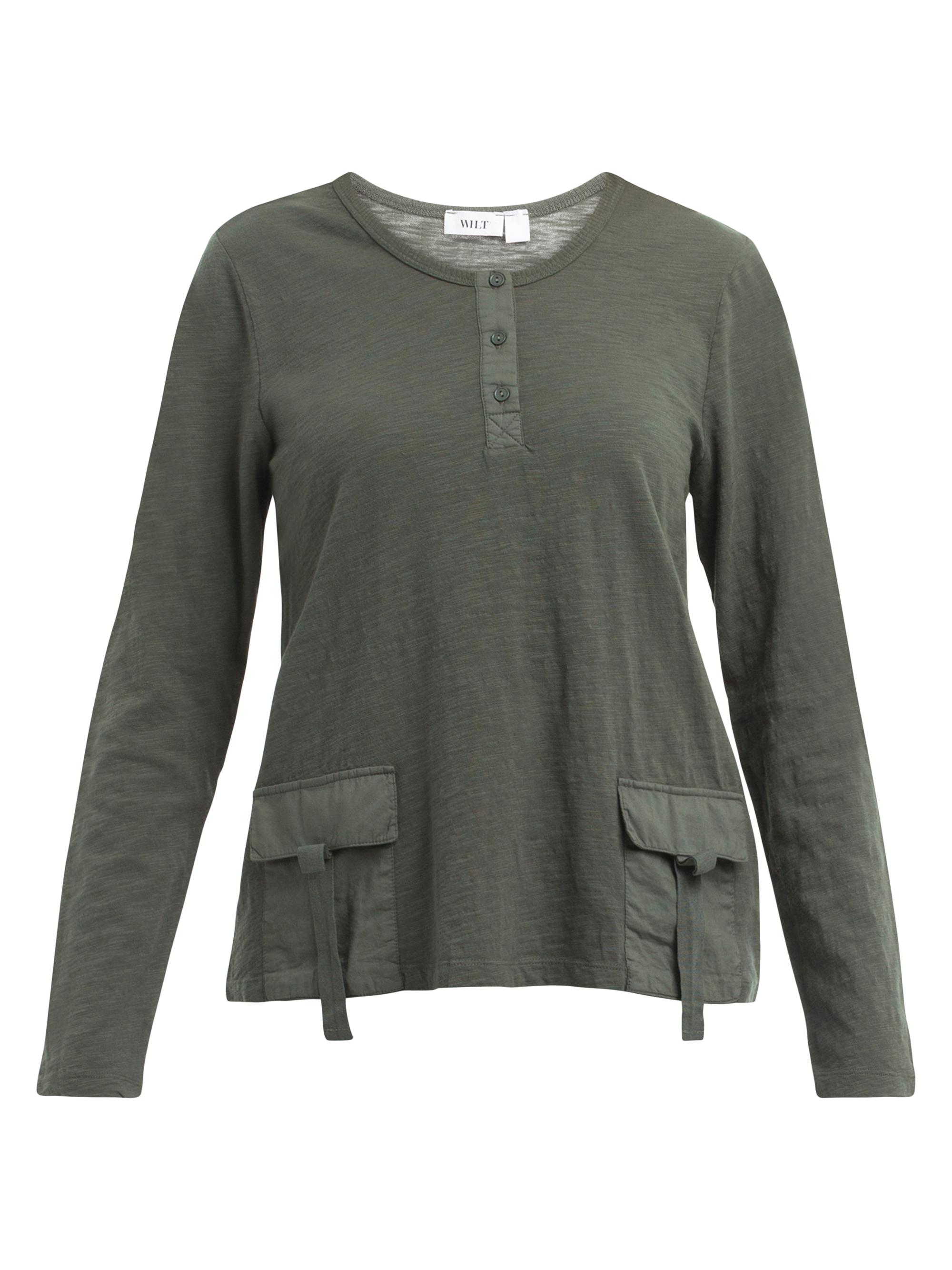 Wilt Women's U Neck Button Placket Tee - Kambaba